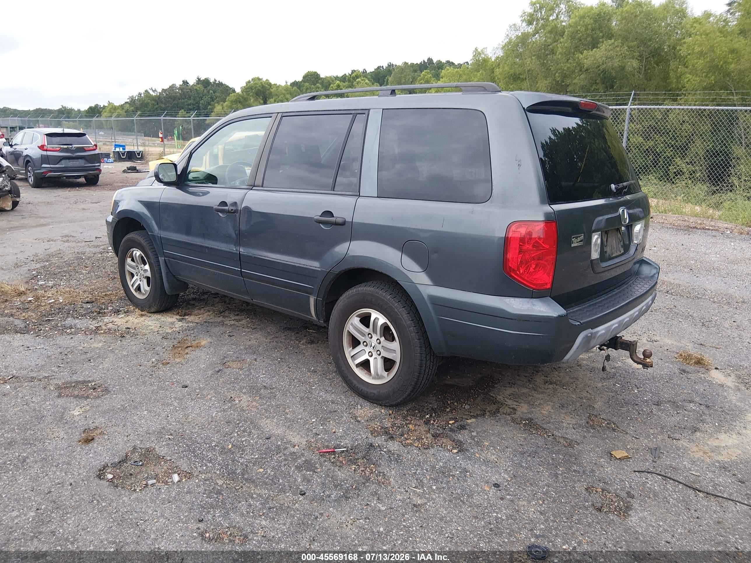 2003 Honda Pilot Ex-l Gray vin: 2HKYF18523H540464