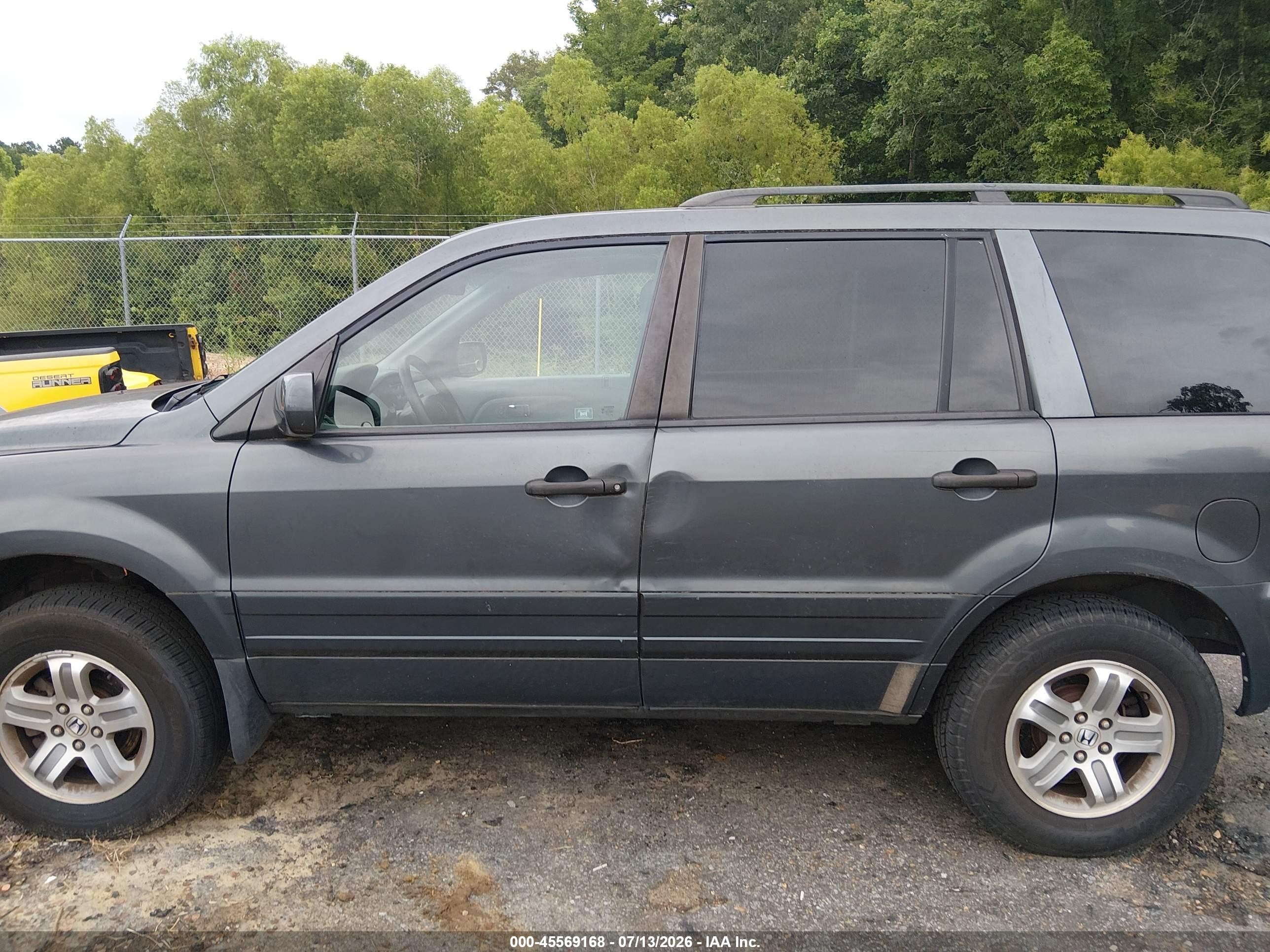 2003 Honda Pilot Ex-l Gray vin: 2HKYF18523H540464