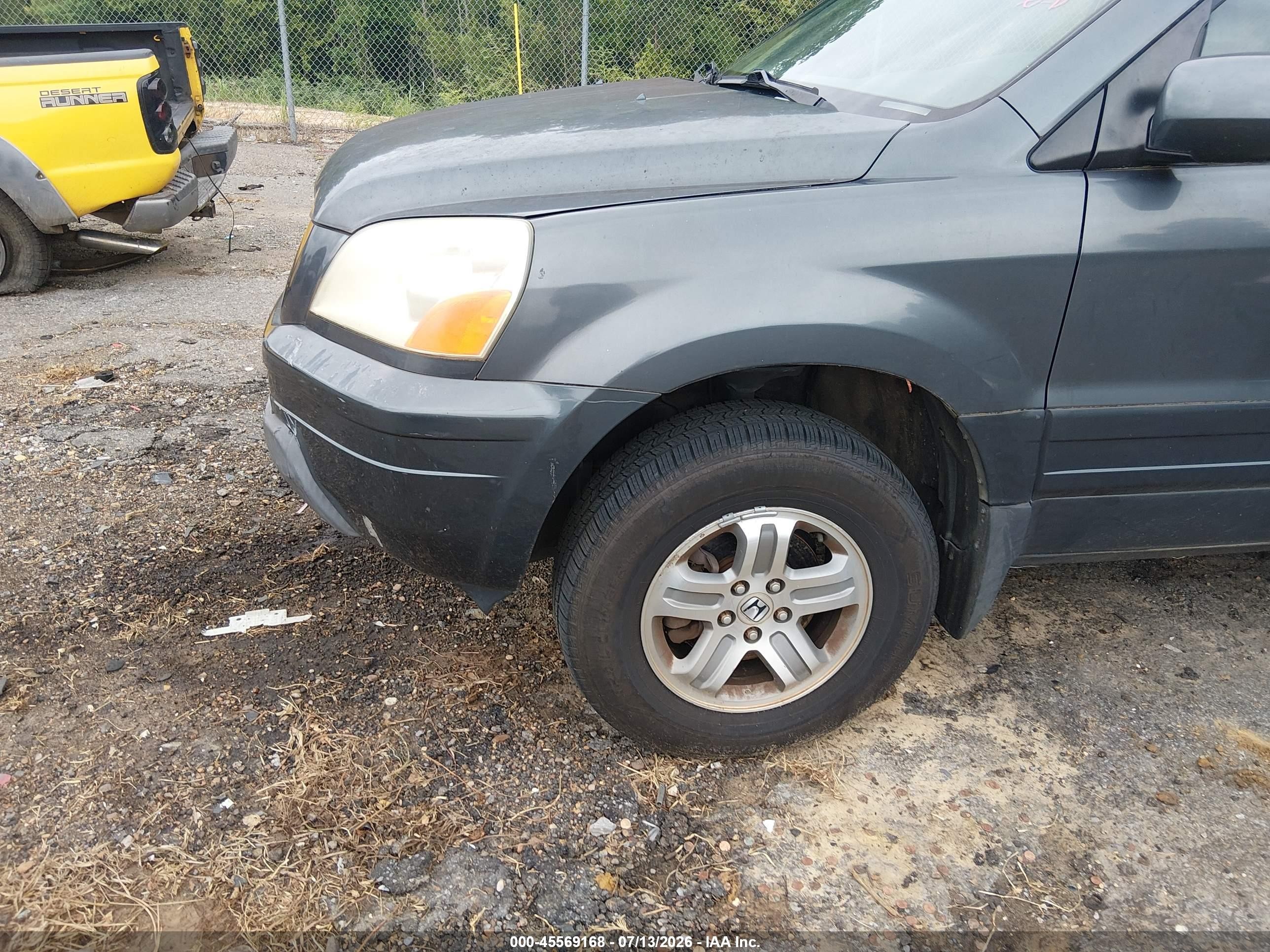 2003 Honda Pilot Ex-l Gray vin: 2HKYF18523H540464