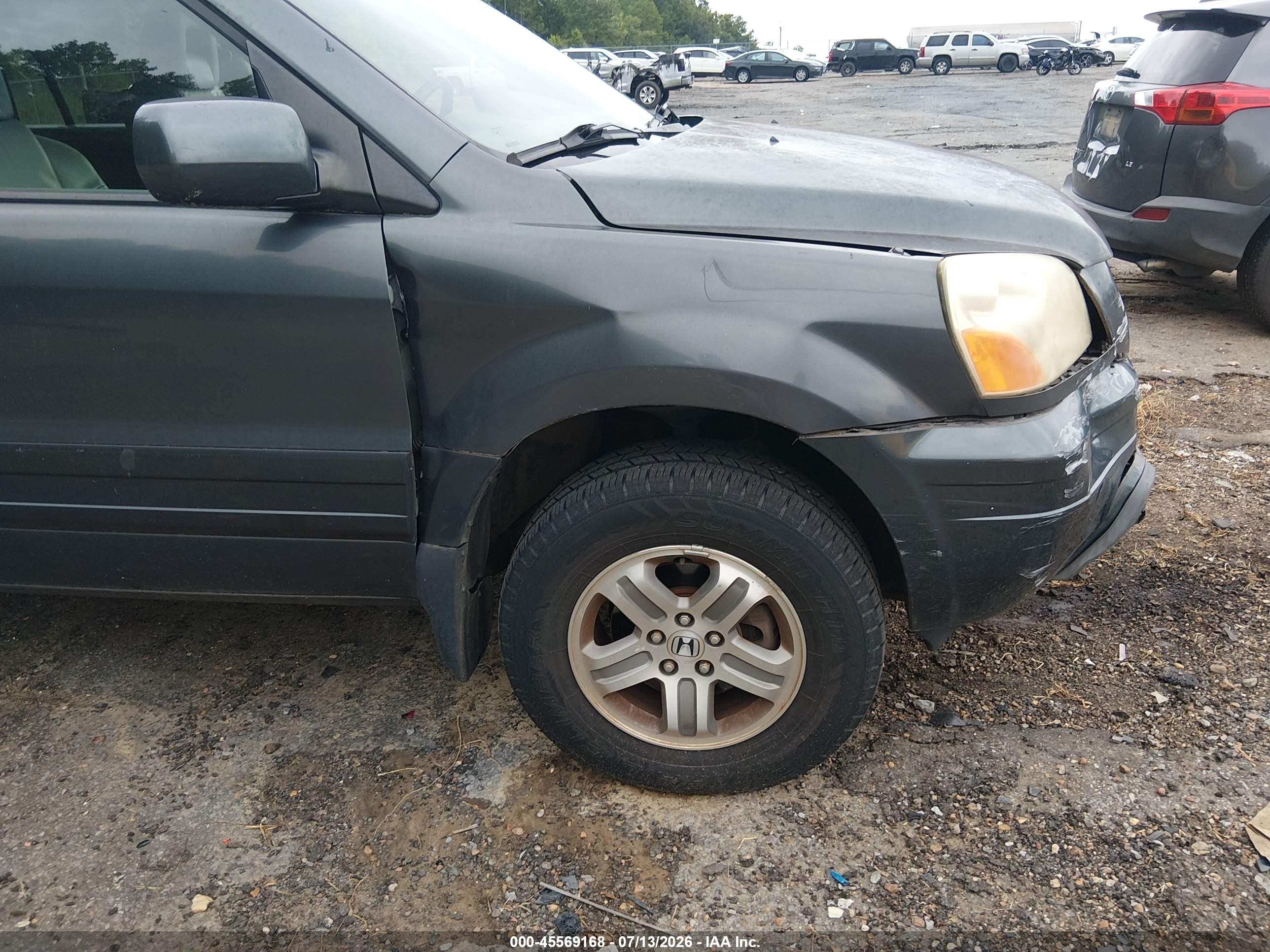 2003 Honda Pilot Ex-l Gray vin: 2HKYF18523H540464