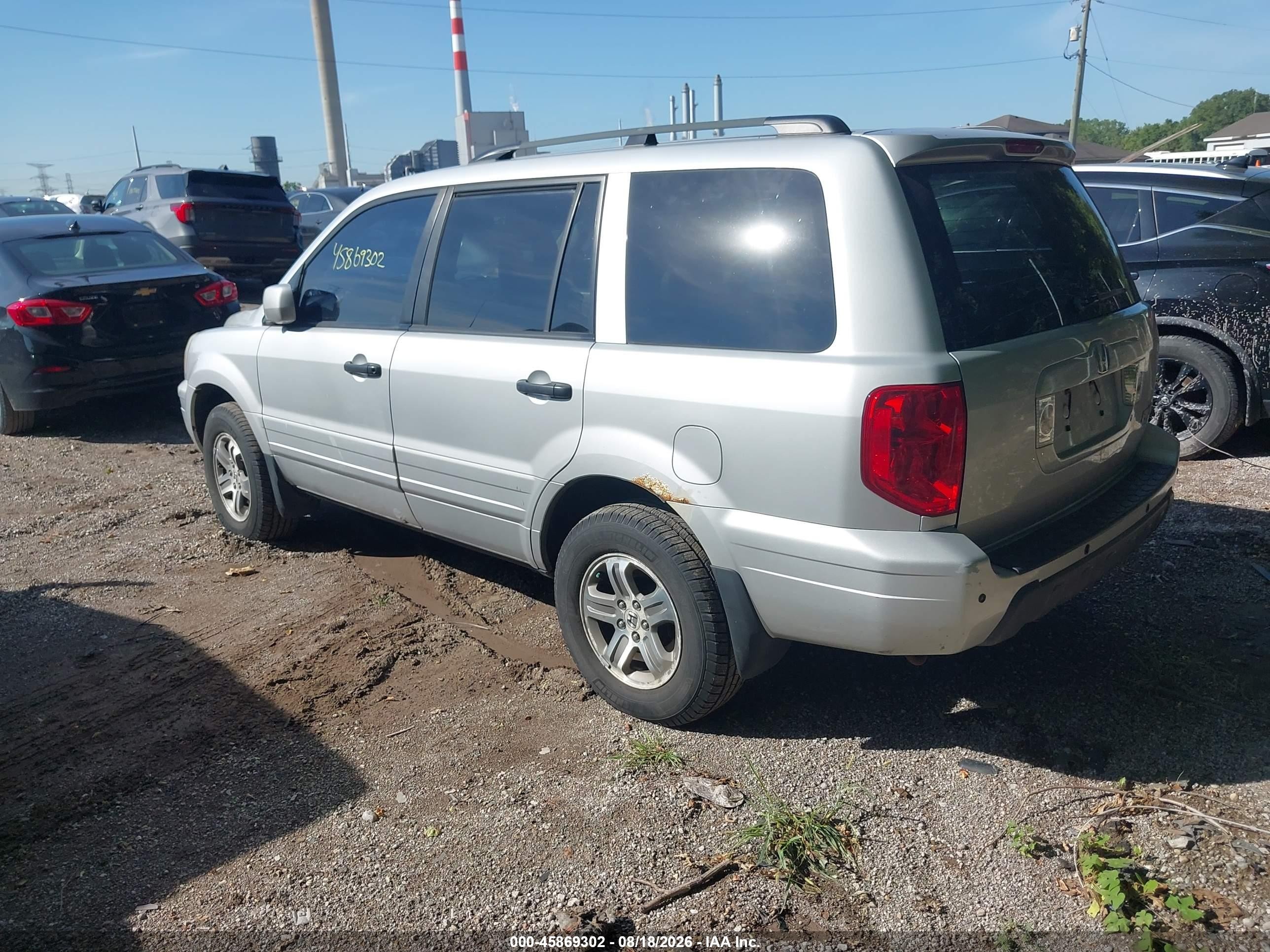 2004 Honda Pilot Ex-l Silver vin: 2HKYF18524H501391