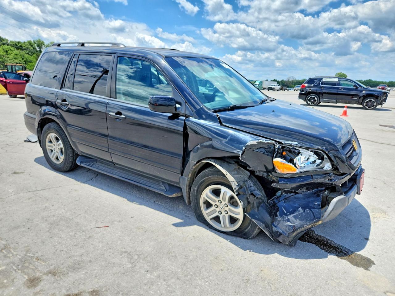2004 Honda Pilot Exl Black vin: 2HKYF18524H508146