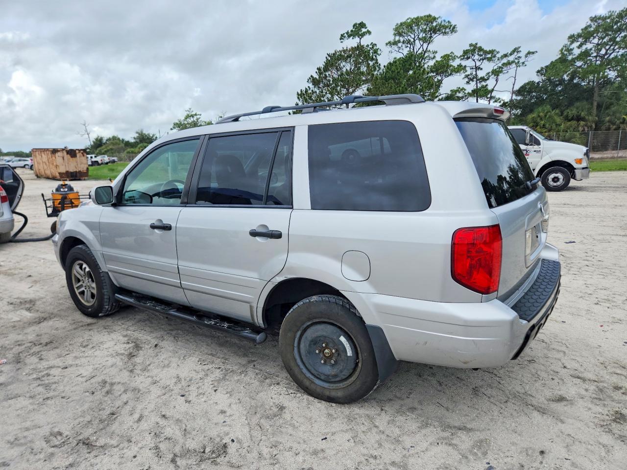 2004 Honda Pilot Exl Silver vin: 2HKYF18524H521124