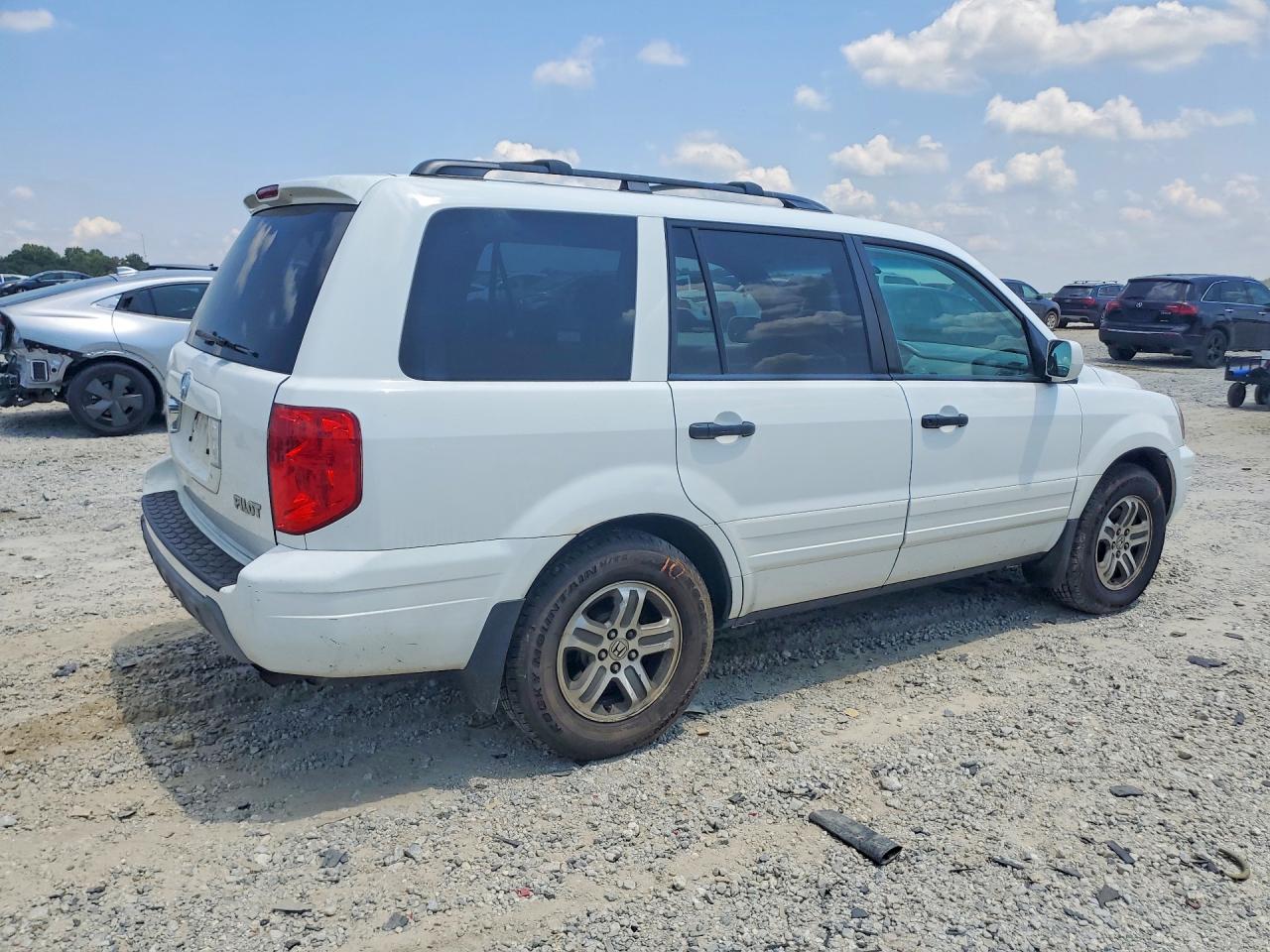 2004 Honda Pilot Exl White vin: 2HKYF18524H557668
