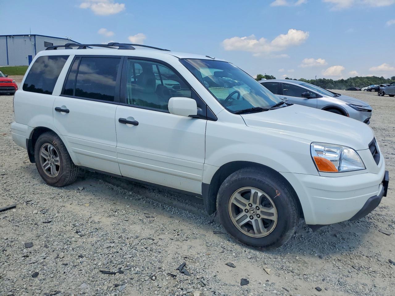 2004 Honda Pilot Exl White vin: 2HKYF18524H557668