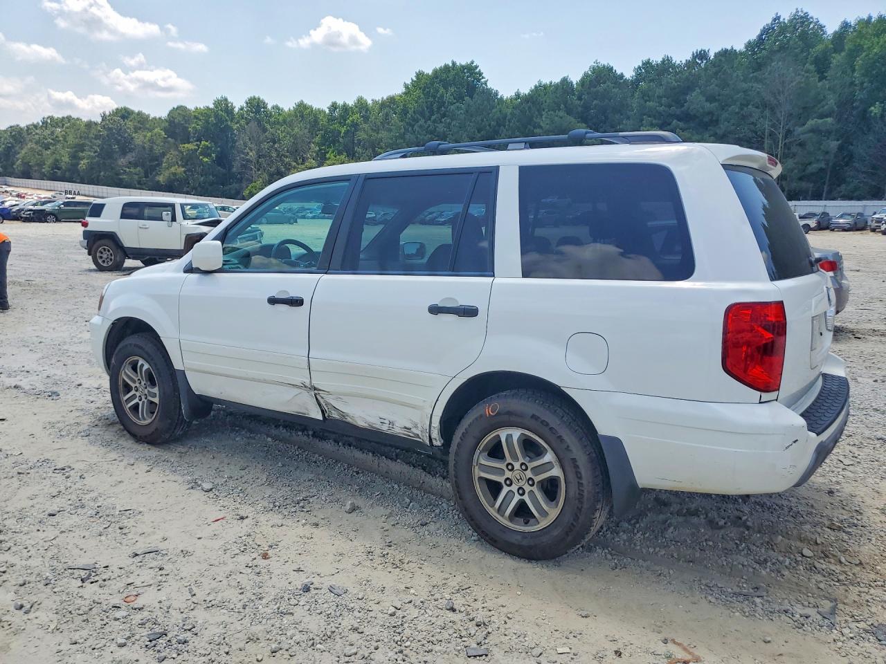 2004 Honda Pilot Exl White vin: 2HKYF18524H557668