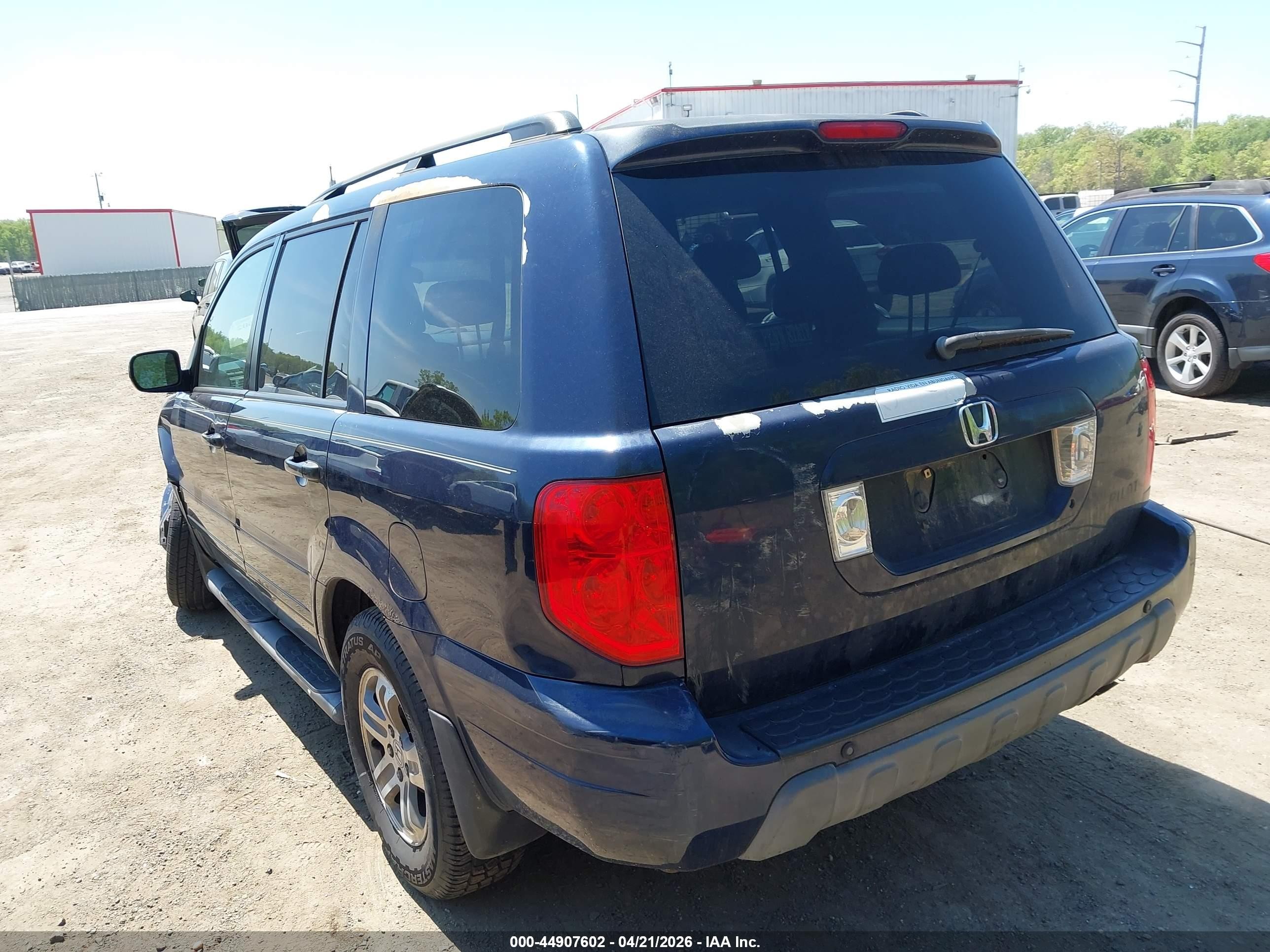 2004 Honda Pilot Ex-l Синий vin: 2HKYF18524H558304