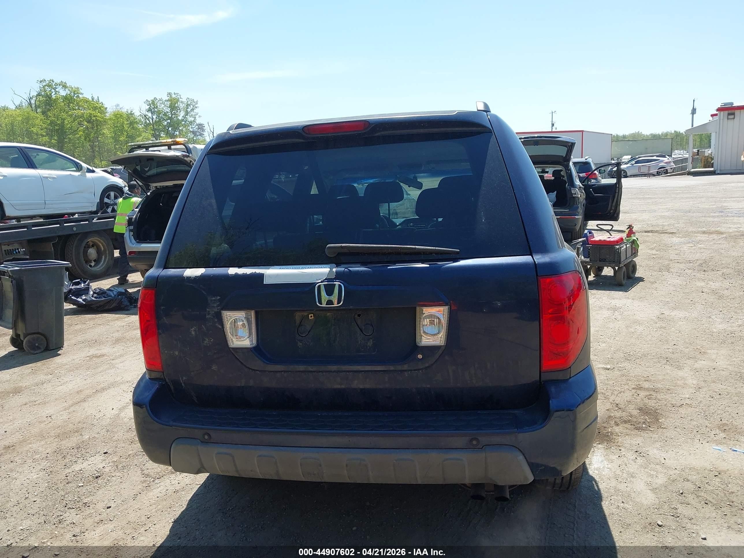 2004 Honda Pilot Ex-l Синий vin: 2HKYF18524H558304