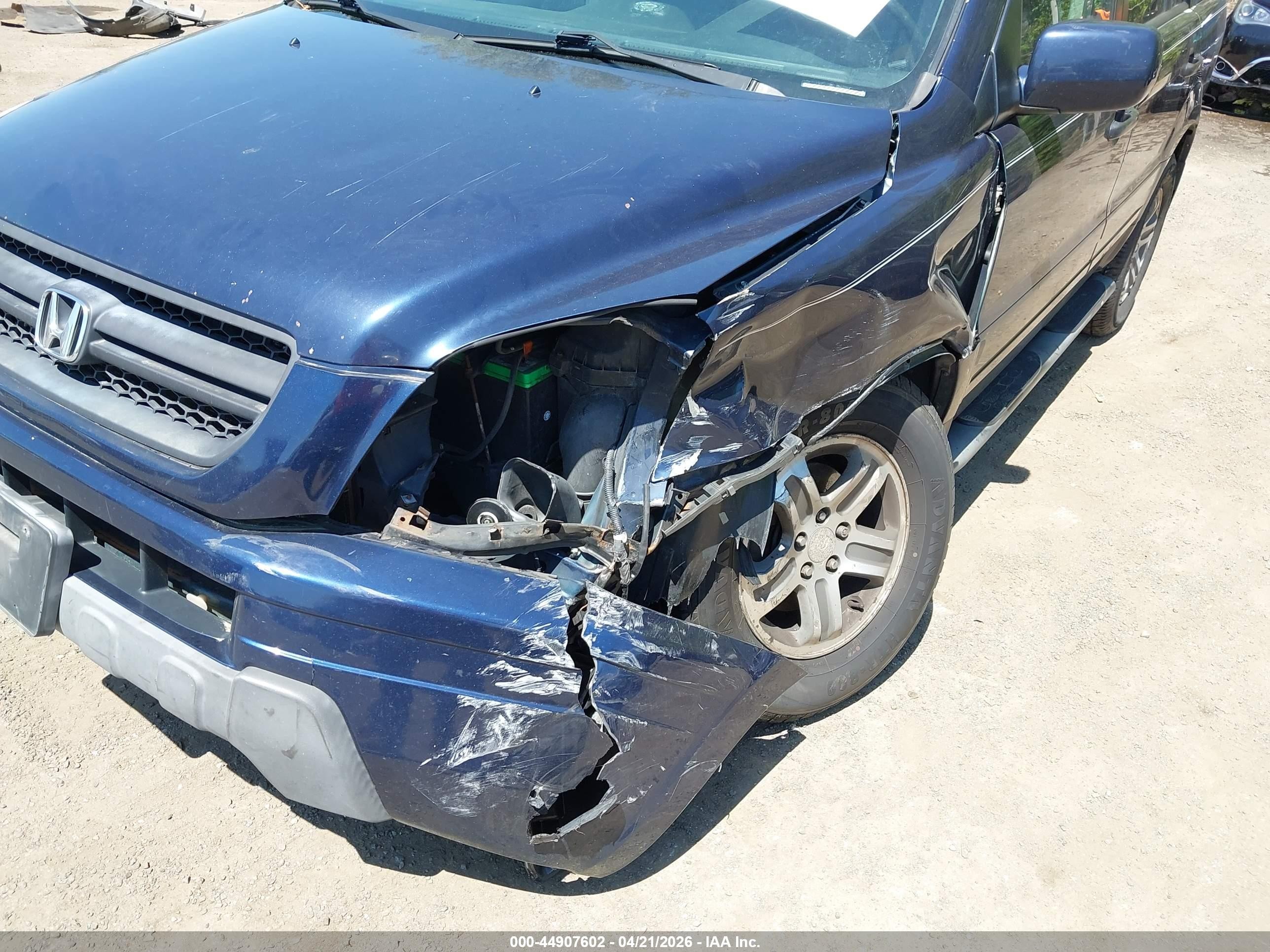 2004 Honda Pilot Ex-l Синий vin: 2HKYF18524H558304