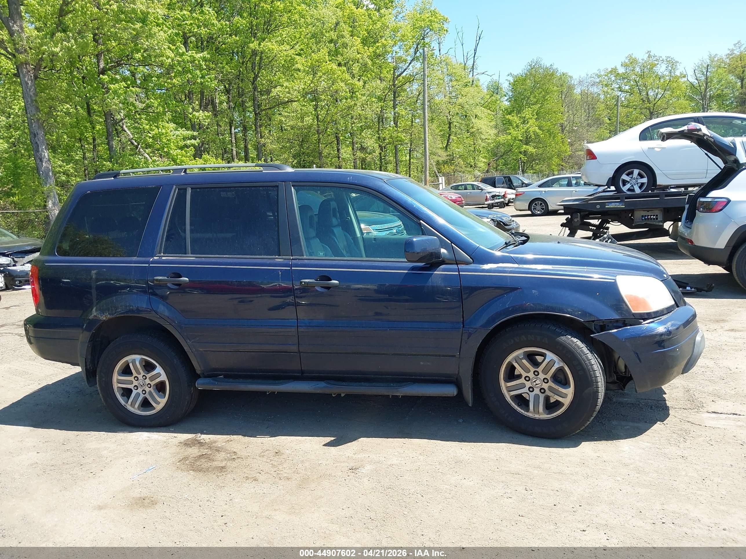 2004 Honda Pilot Ex-l Синий vin: 2HKYF18524H558304