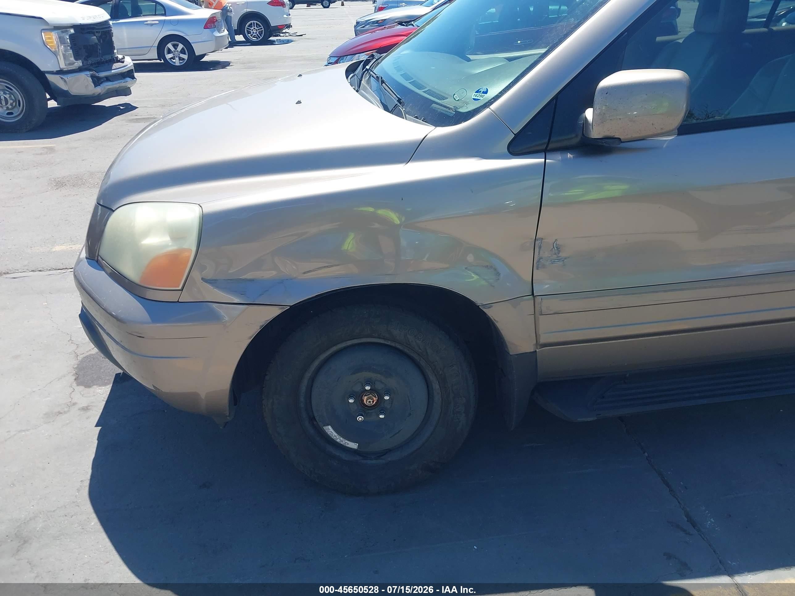 2004 Honda Pilot Ex-l Brown vin: 2HKYF18524H558545
