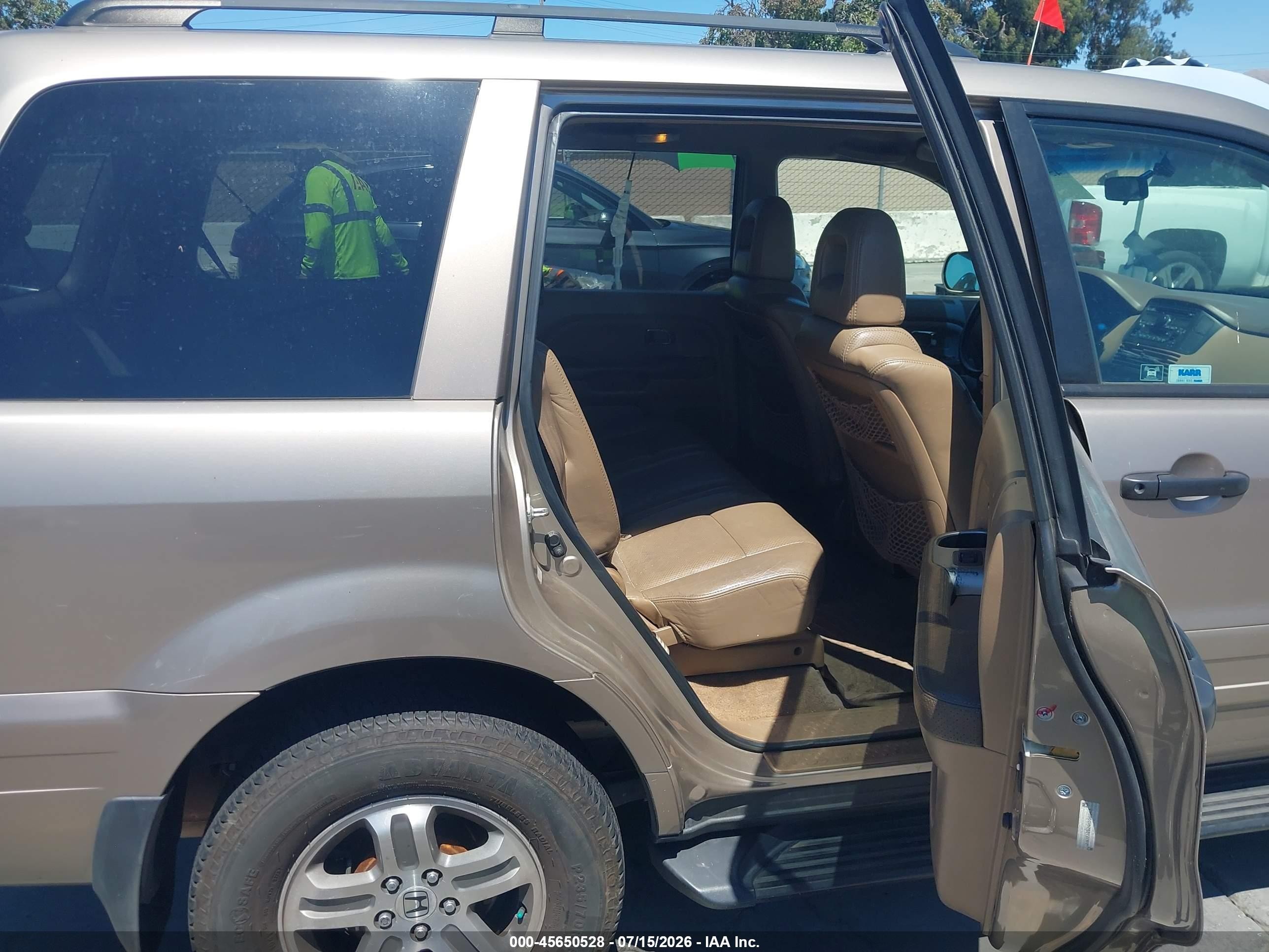 2004 Honda Pilot Ex-l Brown vin: 2HKYF18524H558545