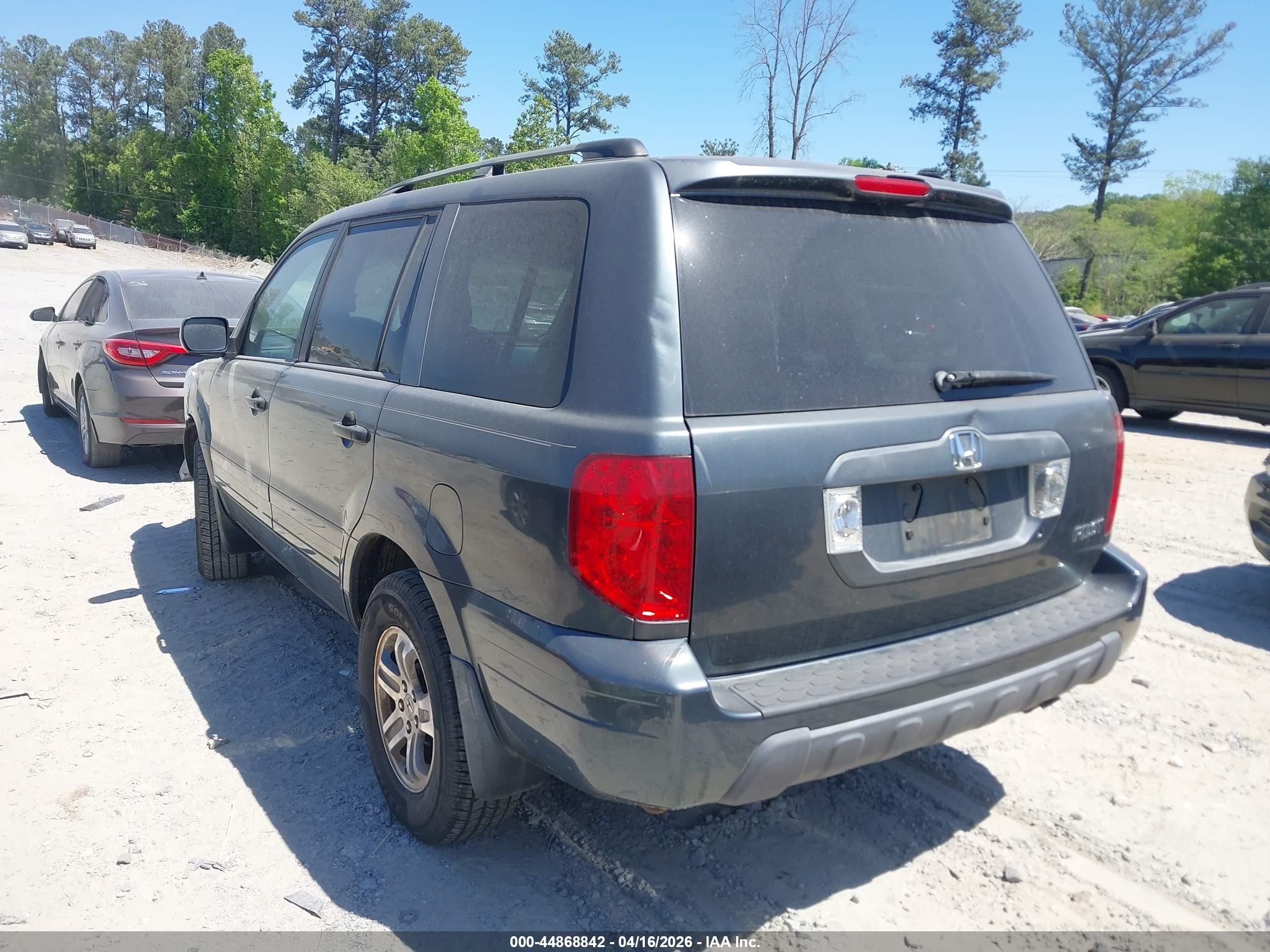 2004 Honda Pilot Ex-l Gray vin: 2HKYF18524H584515