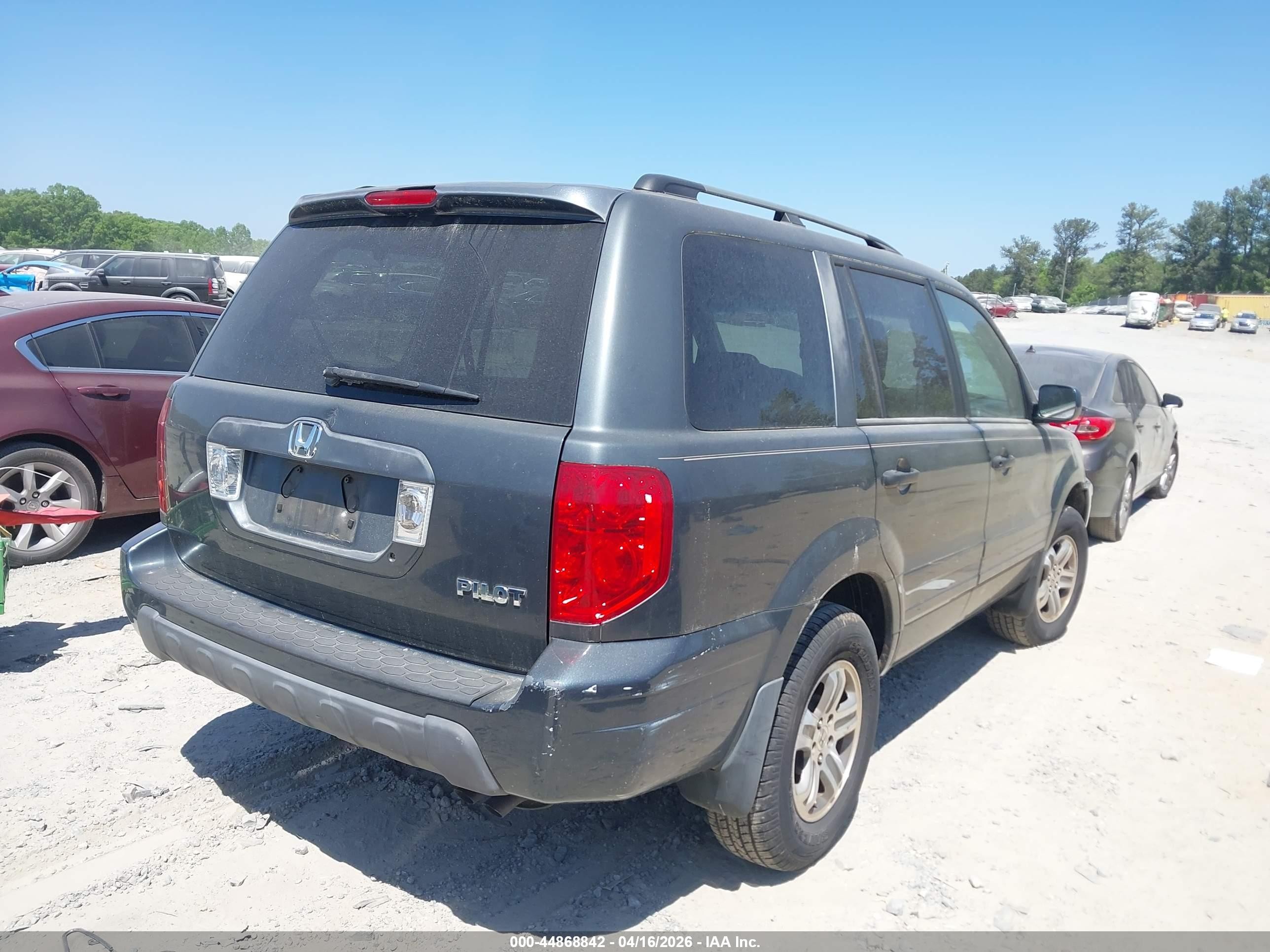 2004 Honda Pilot Ex-l Gray vin: 2HKYF18524H584515
