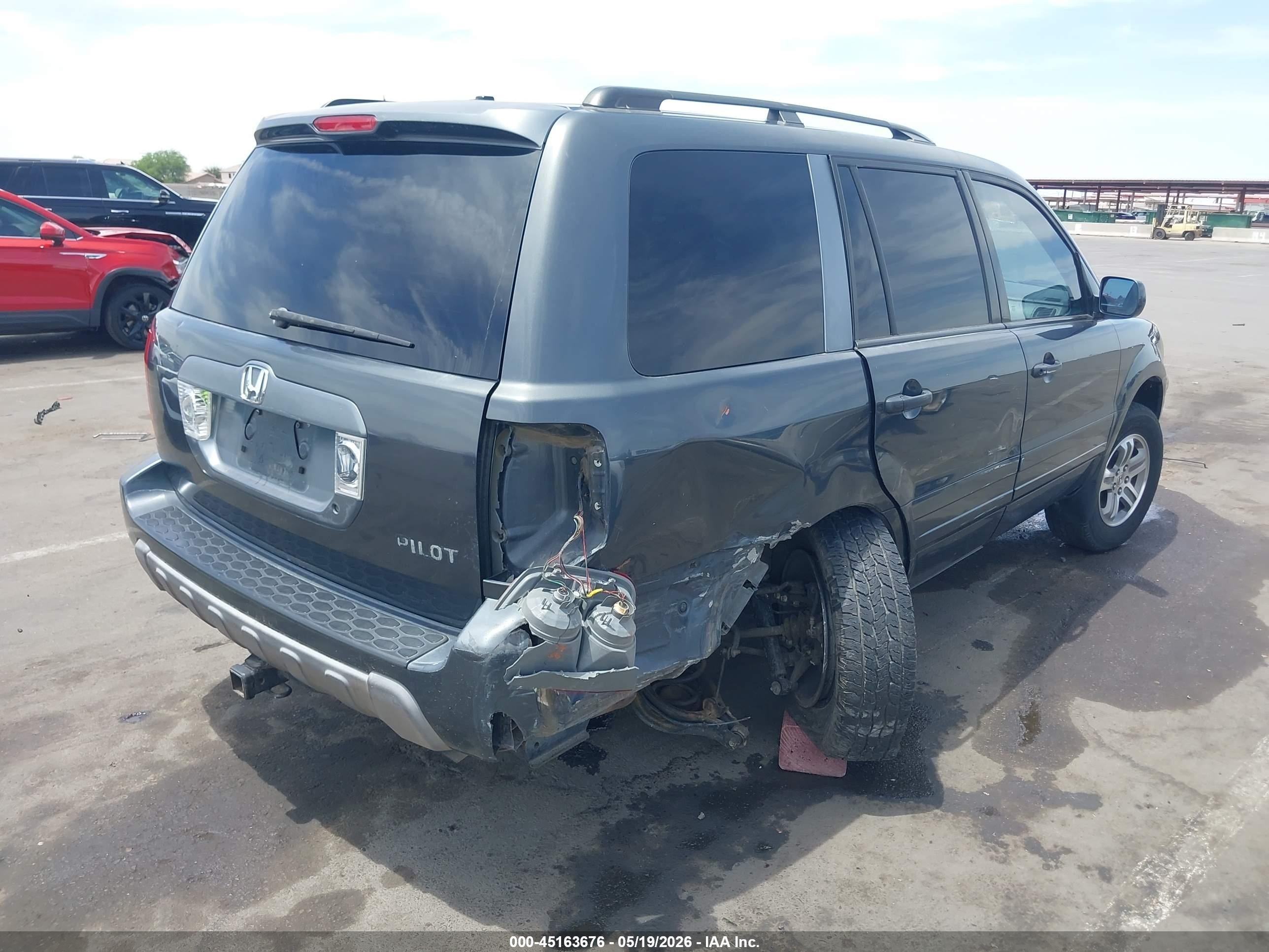 2004 Honda Pilot Ex-l Black vin: 2HKYF18524H597734