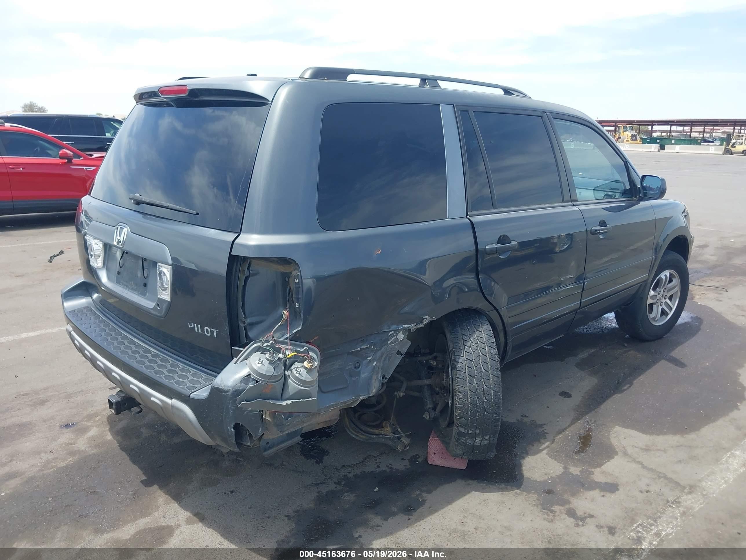 2004 Honda Pilot Ex-l Black vin: 2HKYF18524H597734