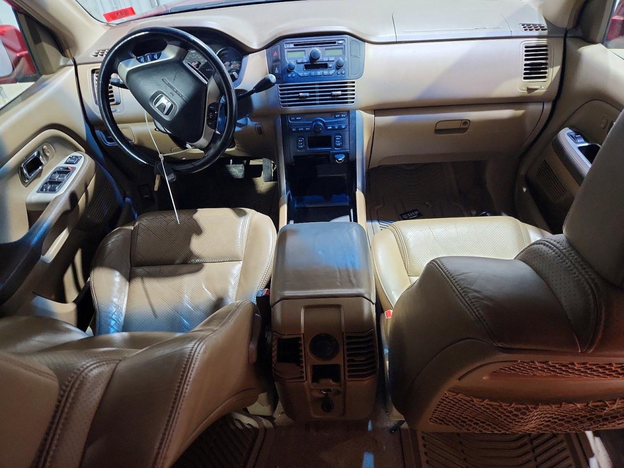 2004 Honda Pilot Exl Бордовый vin: 2HKYF18524H622681