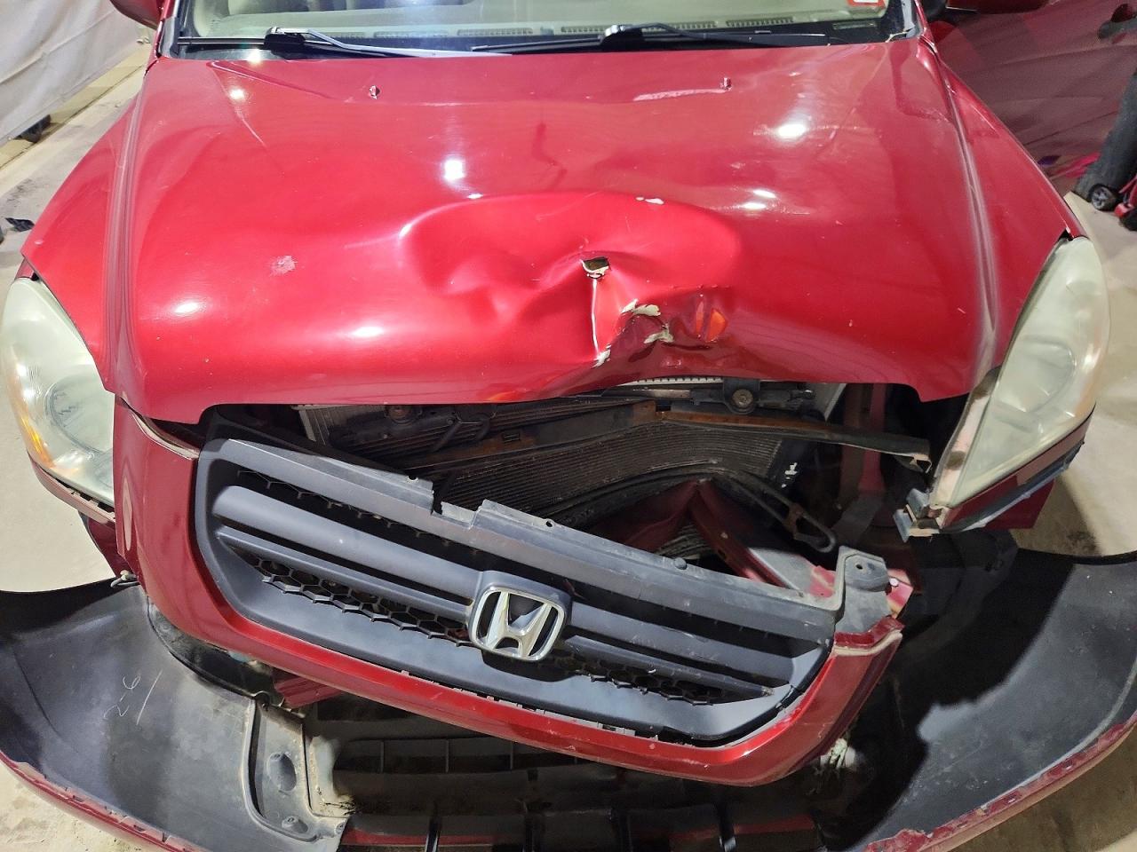 2004 Honda Pilot Exl Бордовый vin: 2HKYF18524H622681