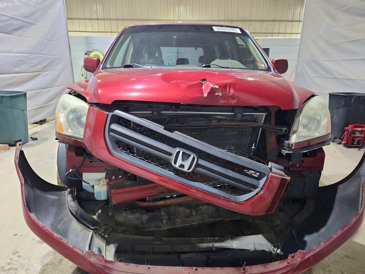 2004 Honda Pilot Exl Бордовый vin: 2HKYF18524H622681