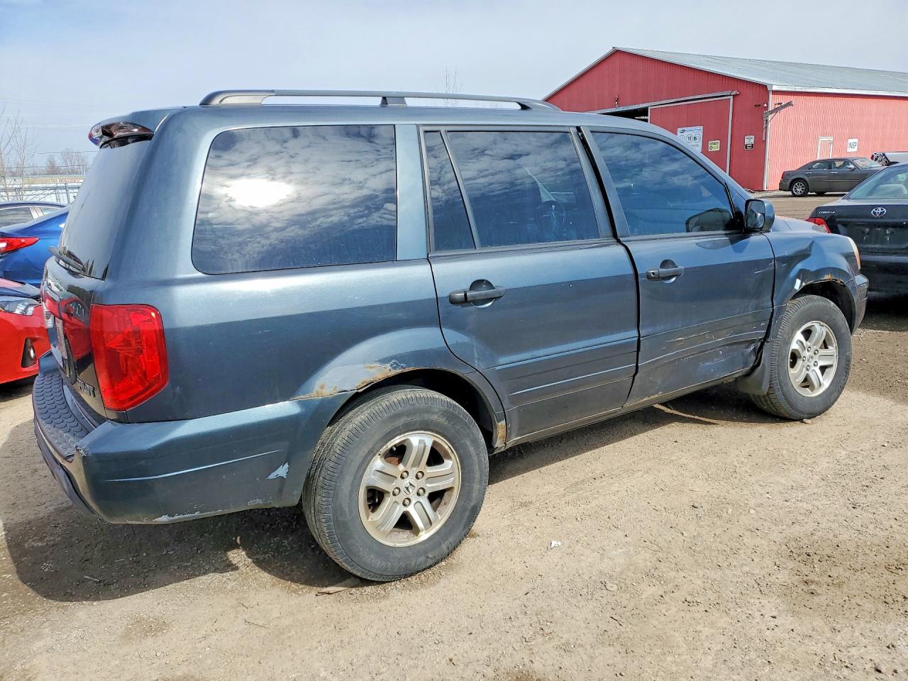 2005 Honda Pilot Exl Серый vin: 2HKYF18525H001040