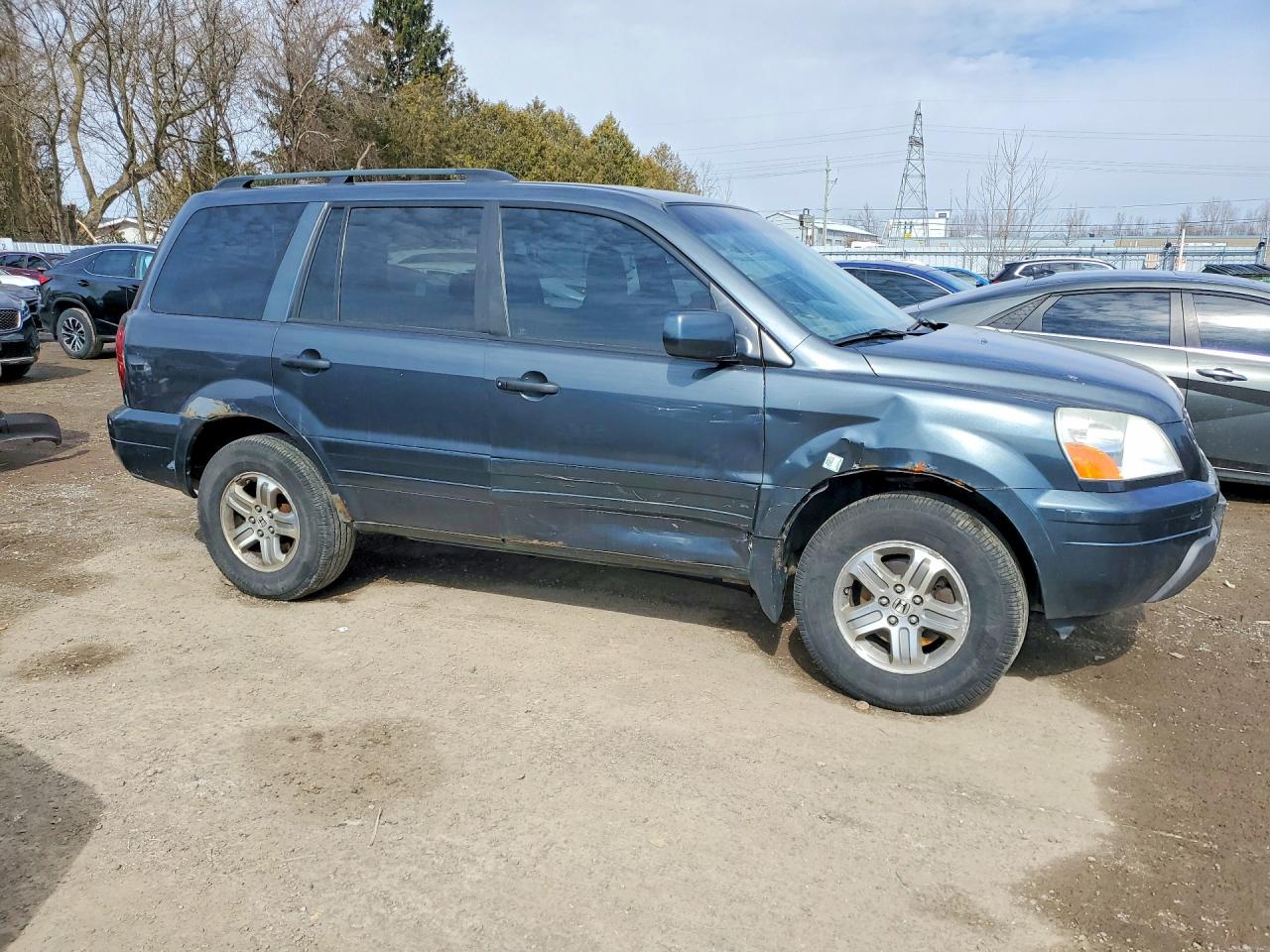 2005 Honda Pilot Exl Серый vin: 2HKYF18525H001040