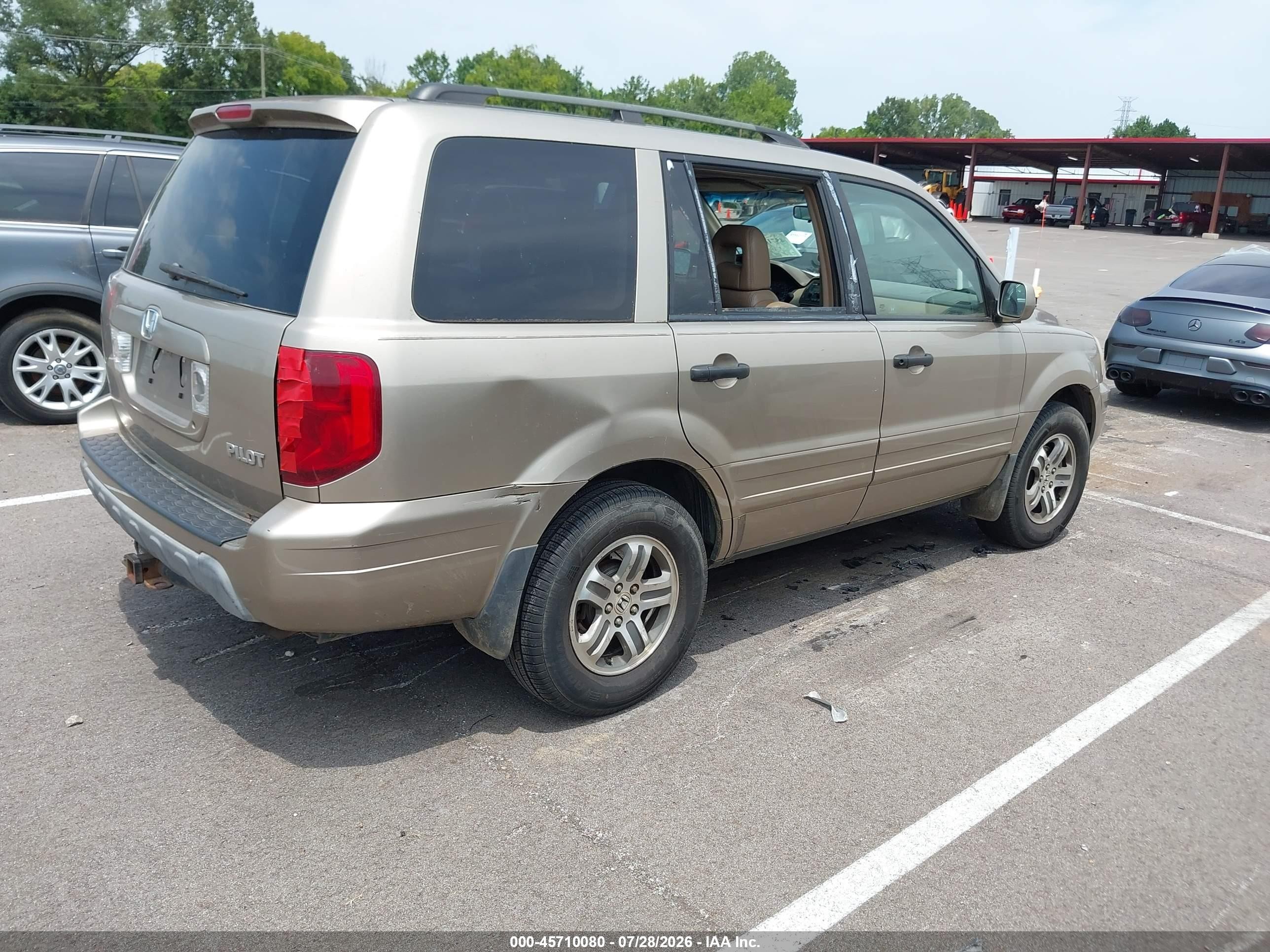 2005 Honda Pilot Ex-l Tan vin: 2HKYF18525H502655