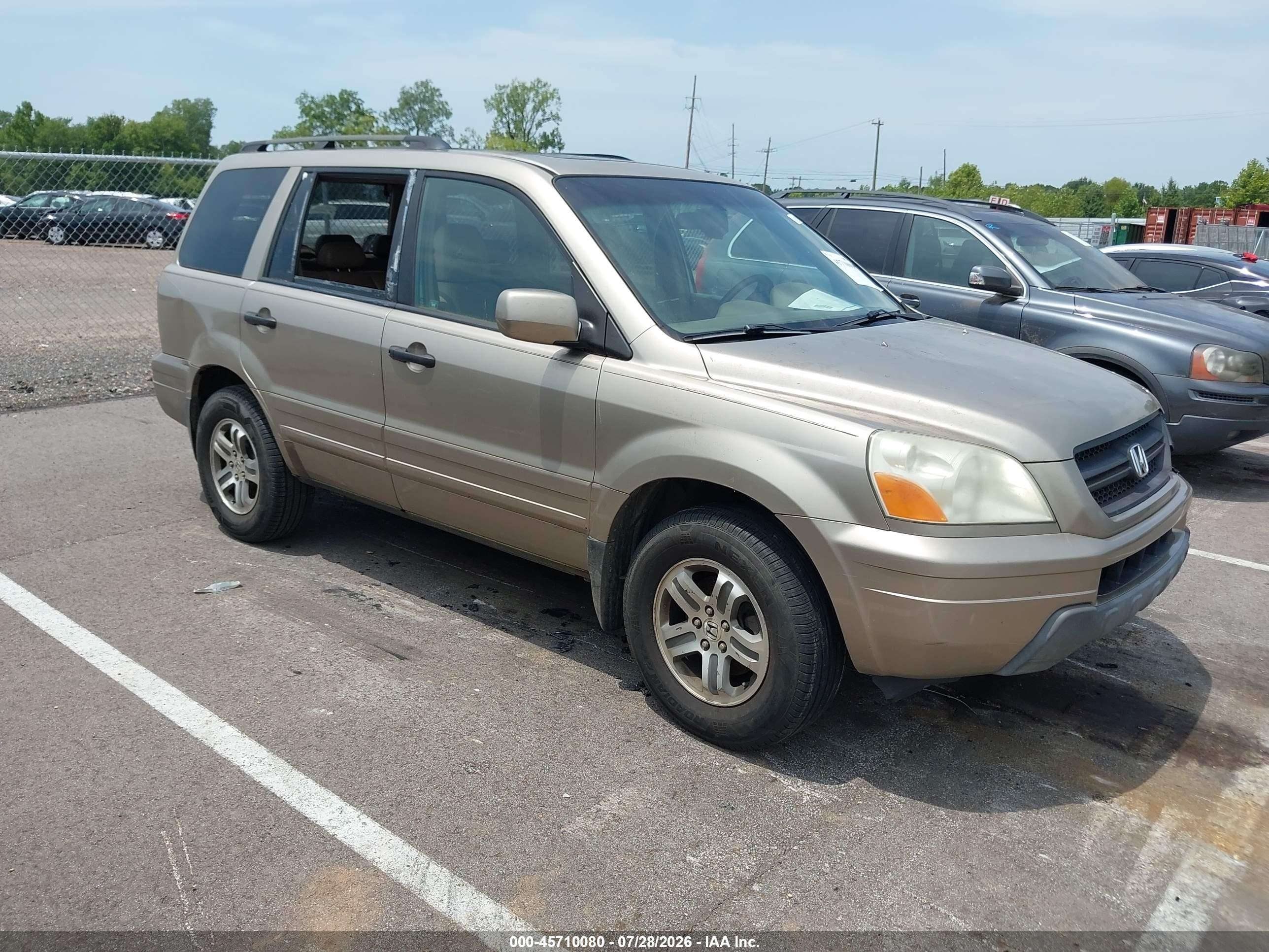 2005 Honda Pilot Ex-l Tan vin: 2HKYF18525H502655