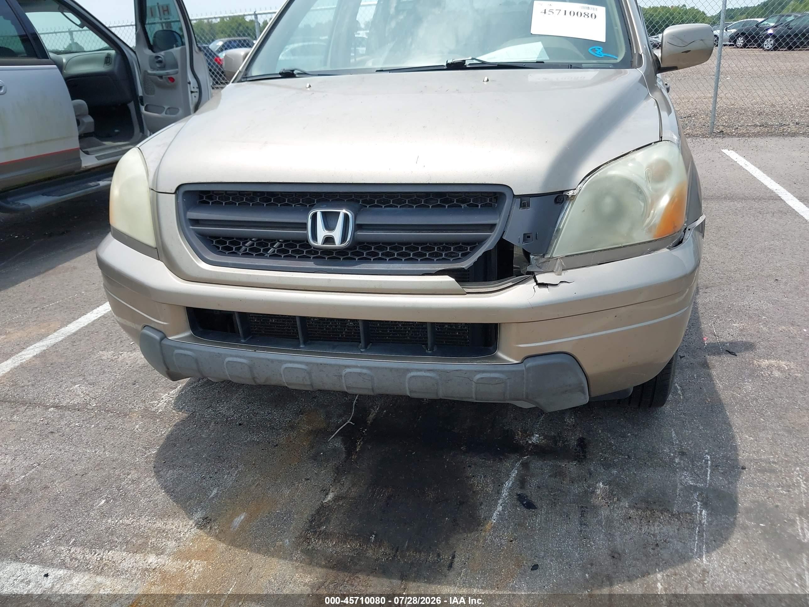 2005 Honda Pilot Ex-l Tan vin: 2HKYF18525H502655