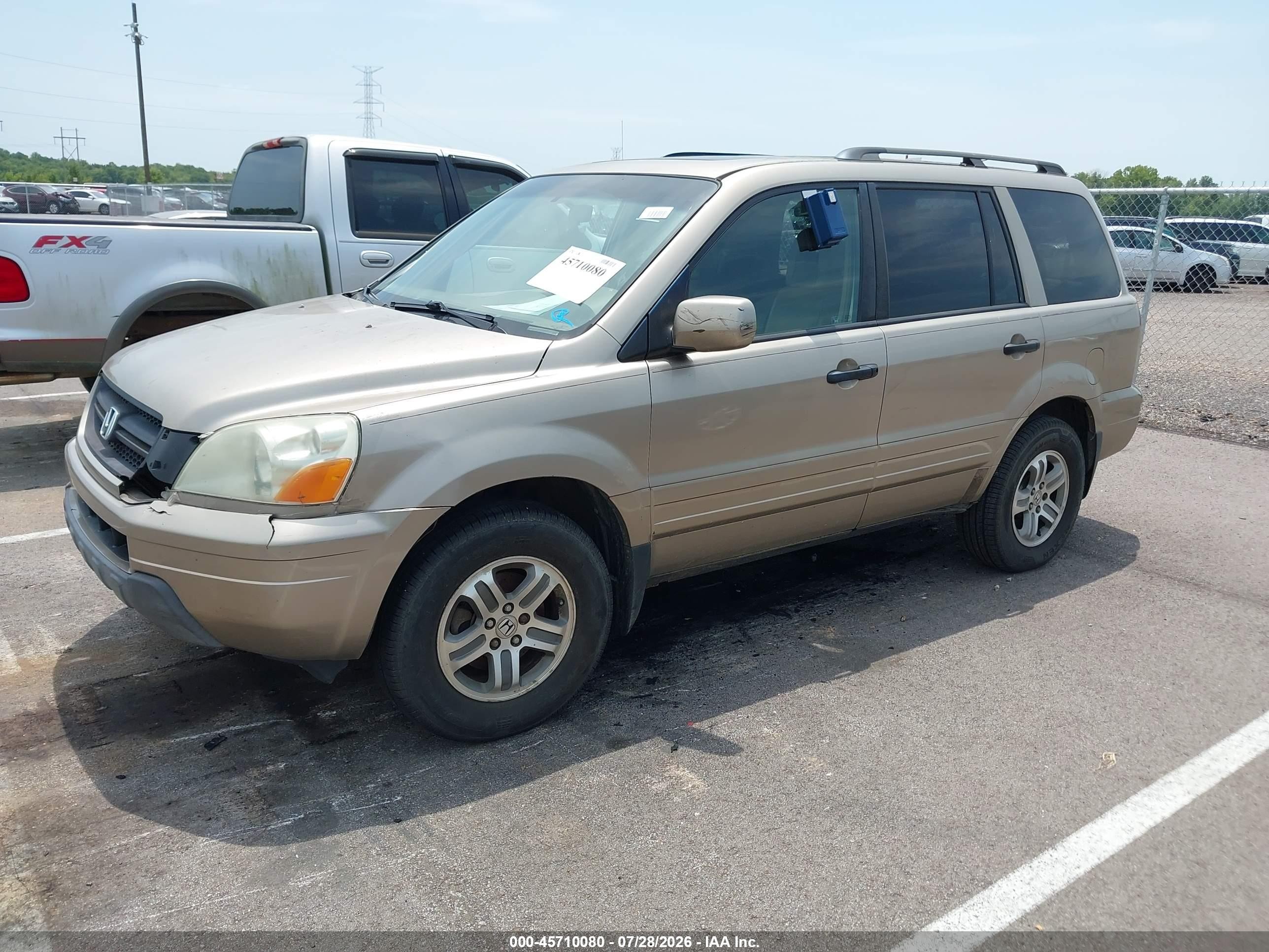 2005 Honda Pilot Ex-l Tan vin: 2HKYF18525H502655