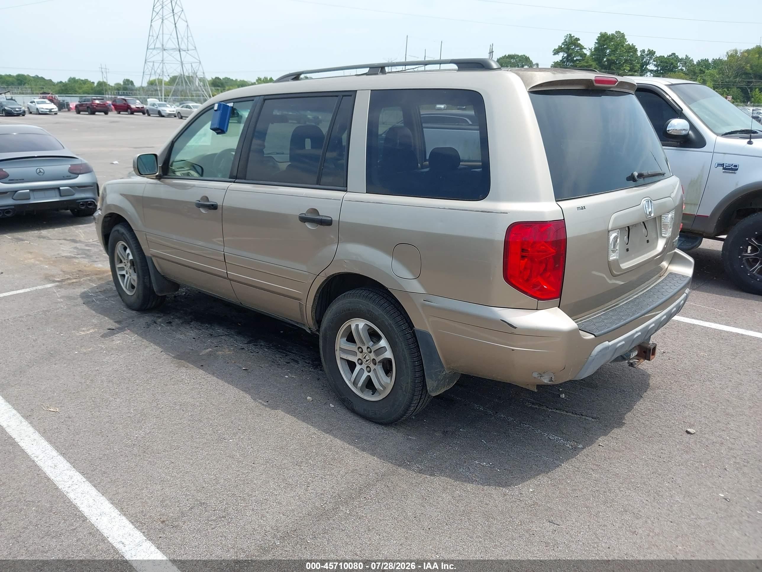 2005 Honda Pilot Ex-l Tan vin: 2HKYF18525H502655