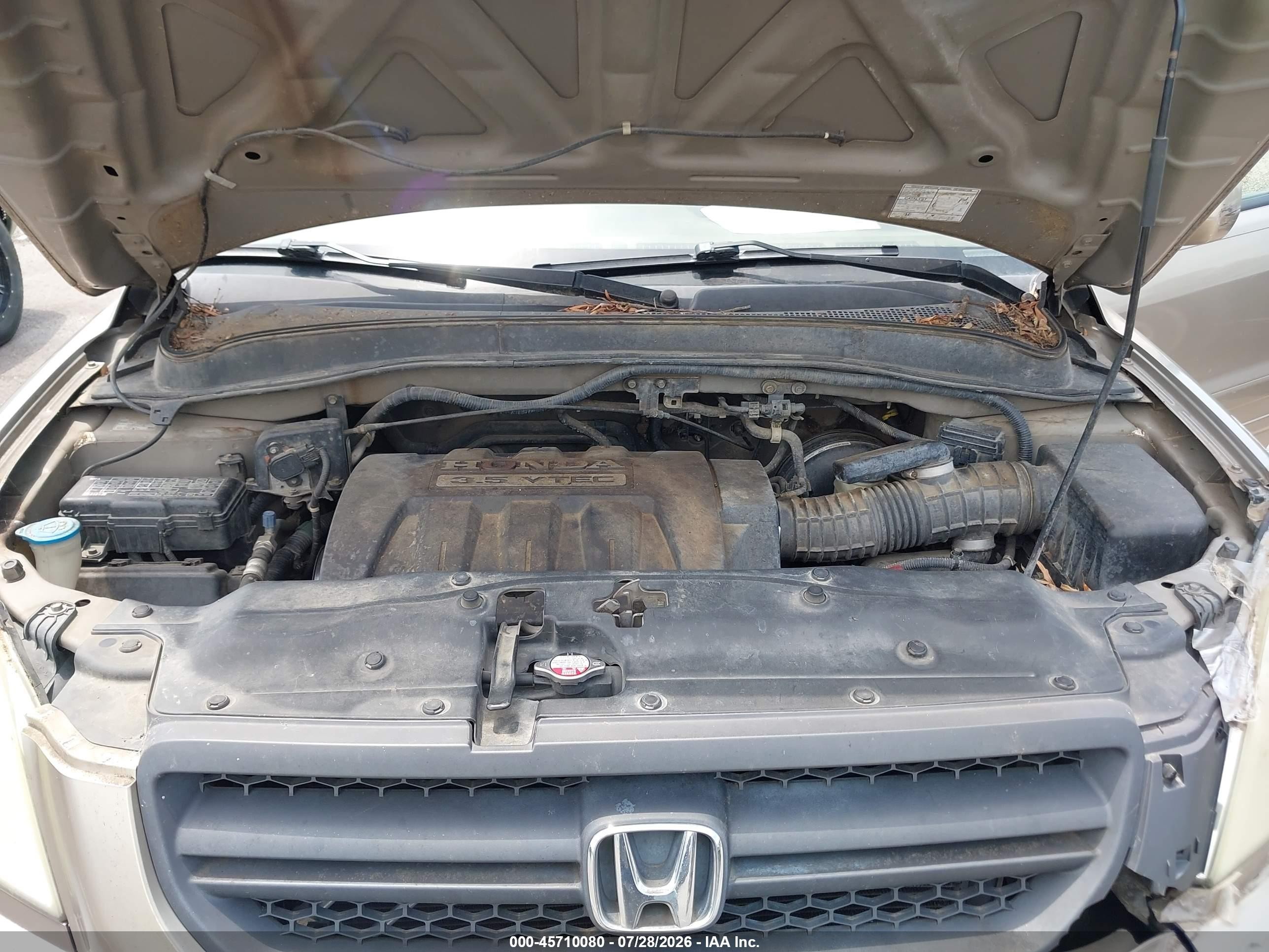 2005 Honda Pilot Ex-l Tan vin: 2HKYF18525H502655