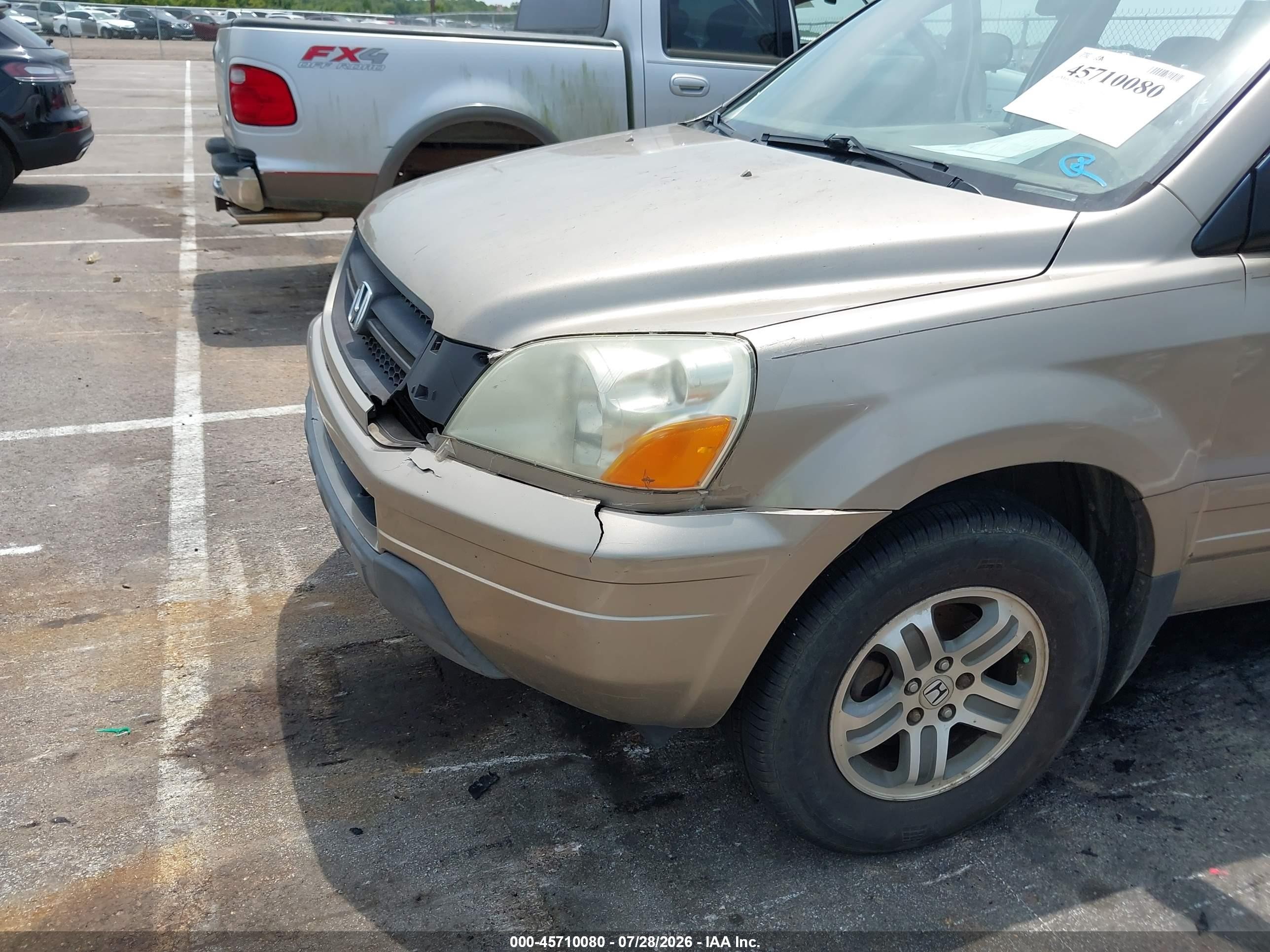 2005 Honda Pilot Ex-l Tan vin: 2HKYF18525H502655