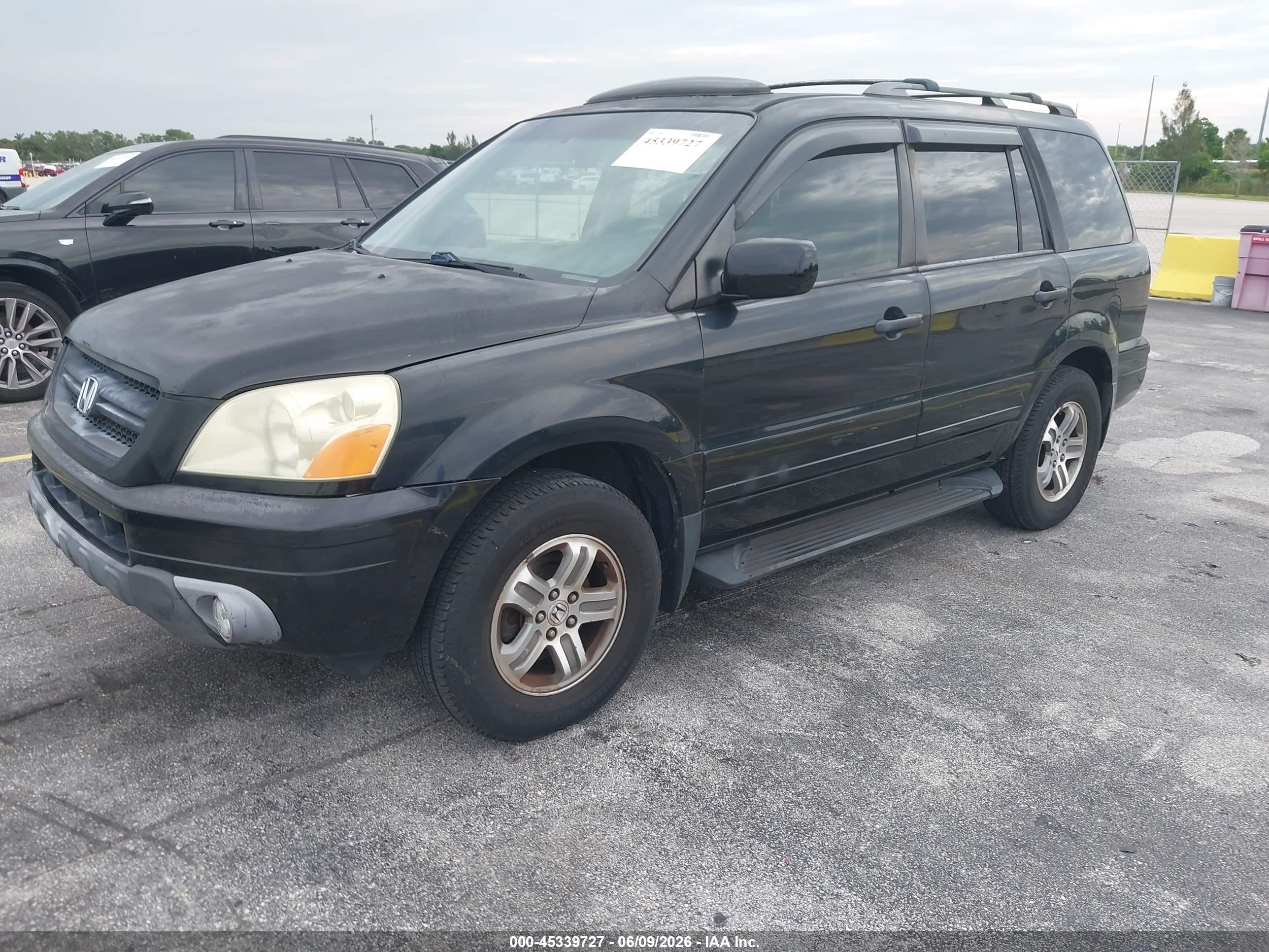 2005 Honda Pilot Ex-l Черный vin: 2HKYF18525H536546