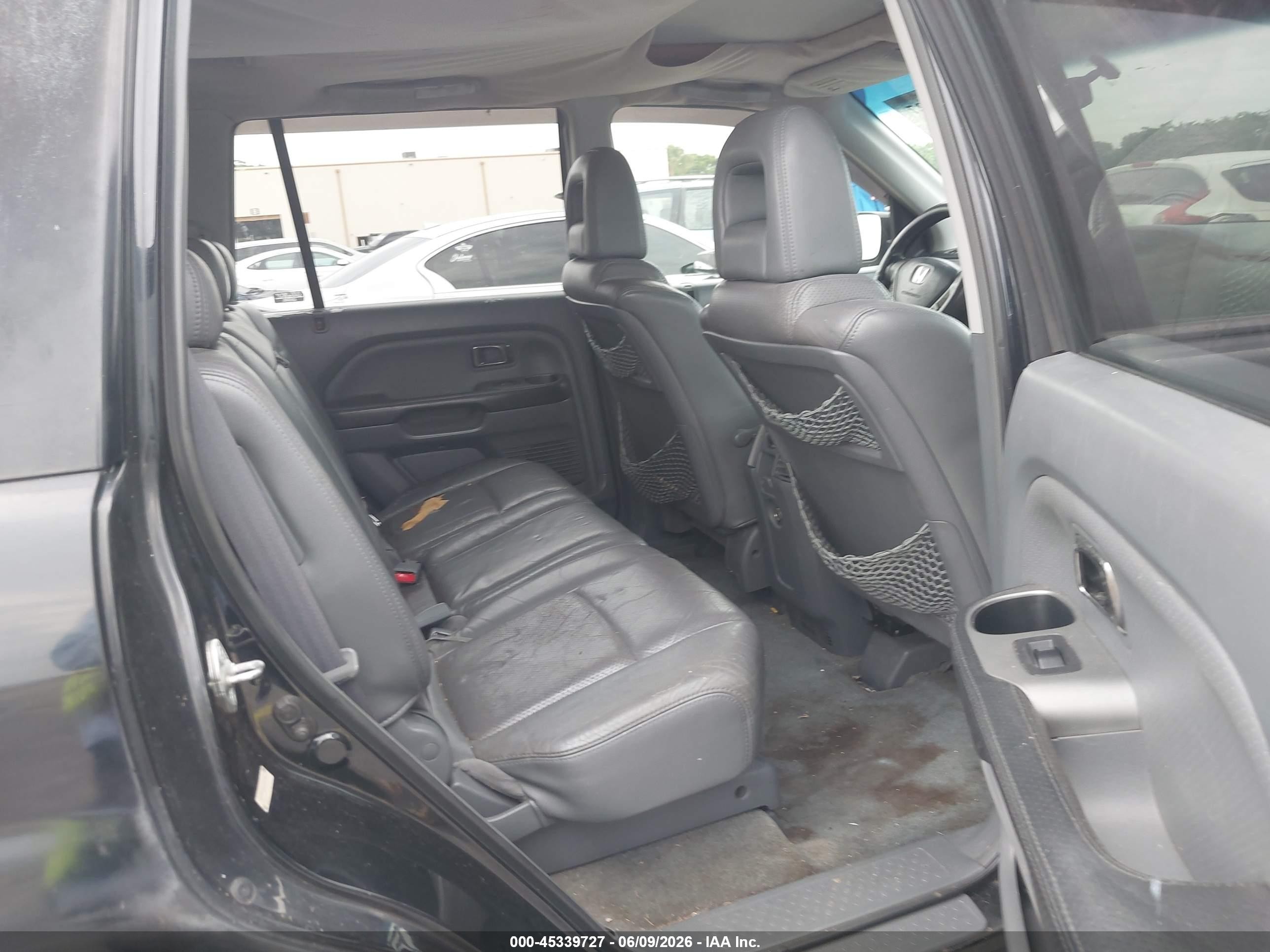 2005 Honda Pilot Ex-l Черный vin: 2HKYF18525H536546
