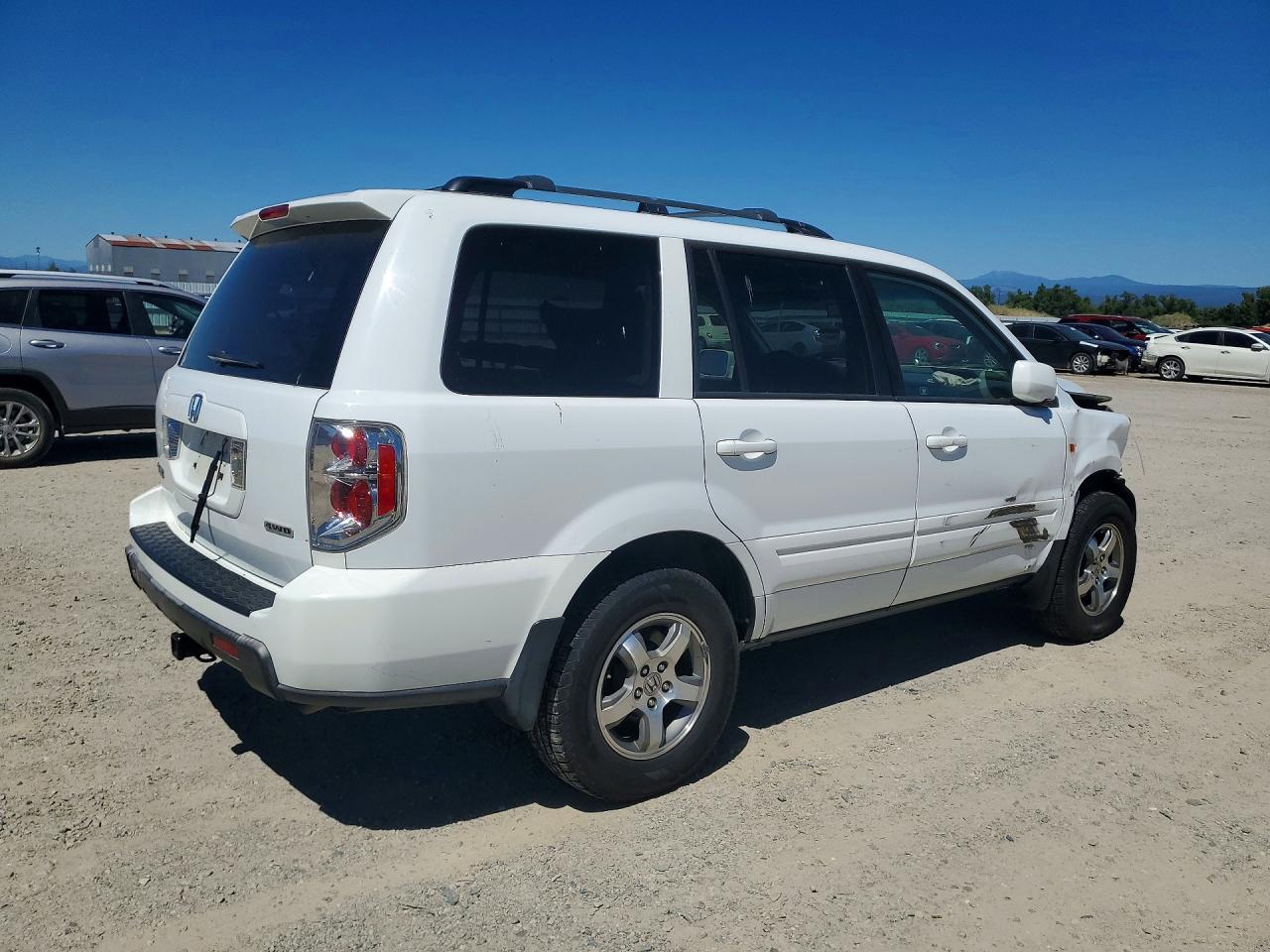 2006 Honda Pilot Ex White vin: 2HKYF18526H553137