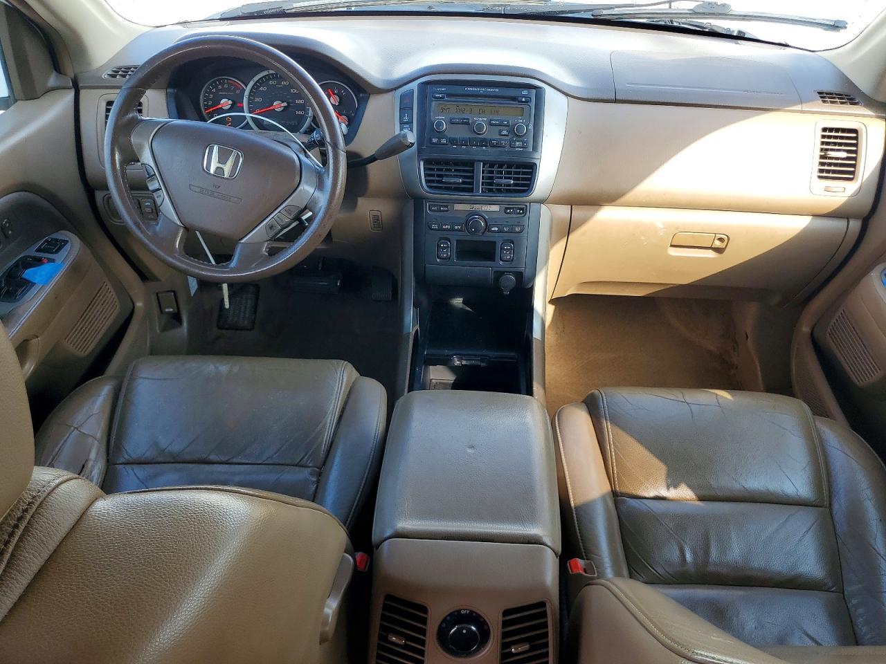 2007 Honda Pilot Exl White vin: 2HKYF18527H520012