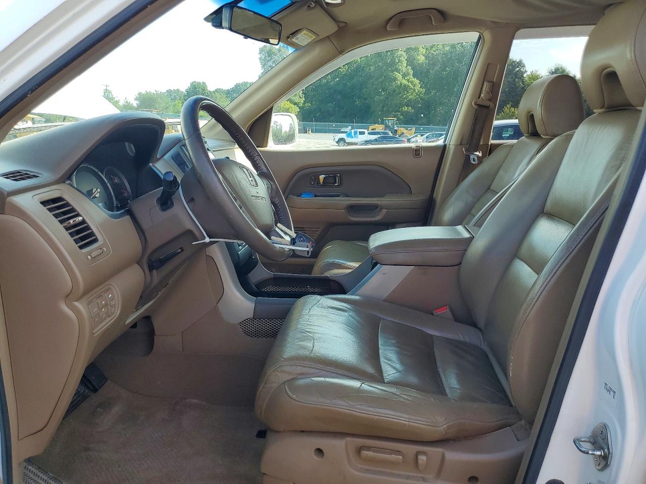 2007 Honda Pilot Exl White vin: 2HKYF18527H520012