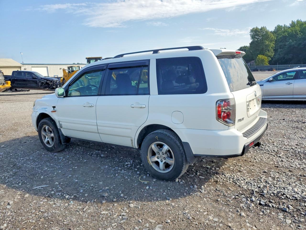 2007 Honda Pilot Exl White vin: 2HKYF18527H520012