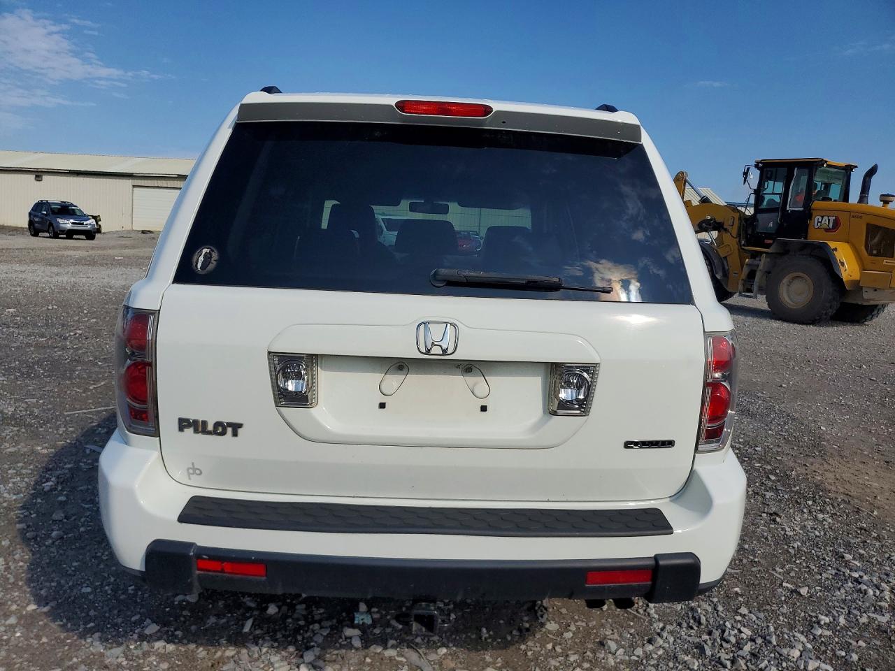 2007 Honda Pilot Exl White vin: 2HKYF18527H520012
