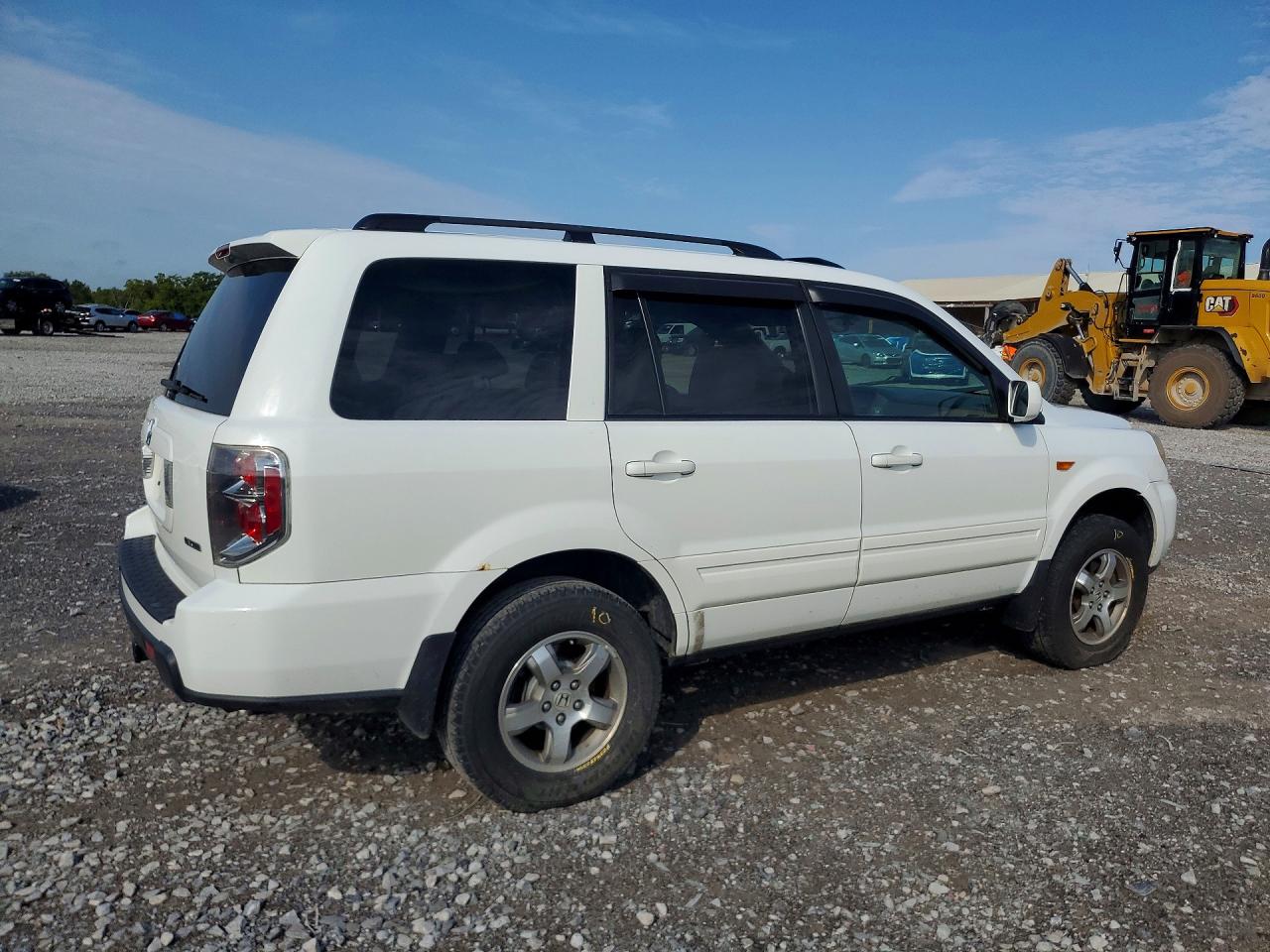 2007 Honda Pilot Exl White vin: 2HKYF18527H520012