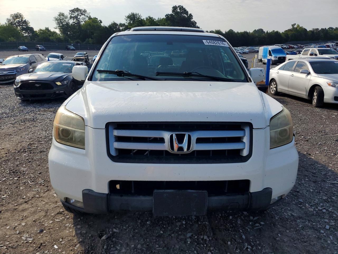 2007 Honda Pilot Exl White vin: 2HKYF18527H520012