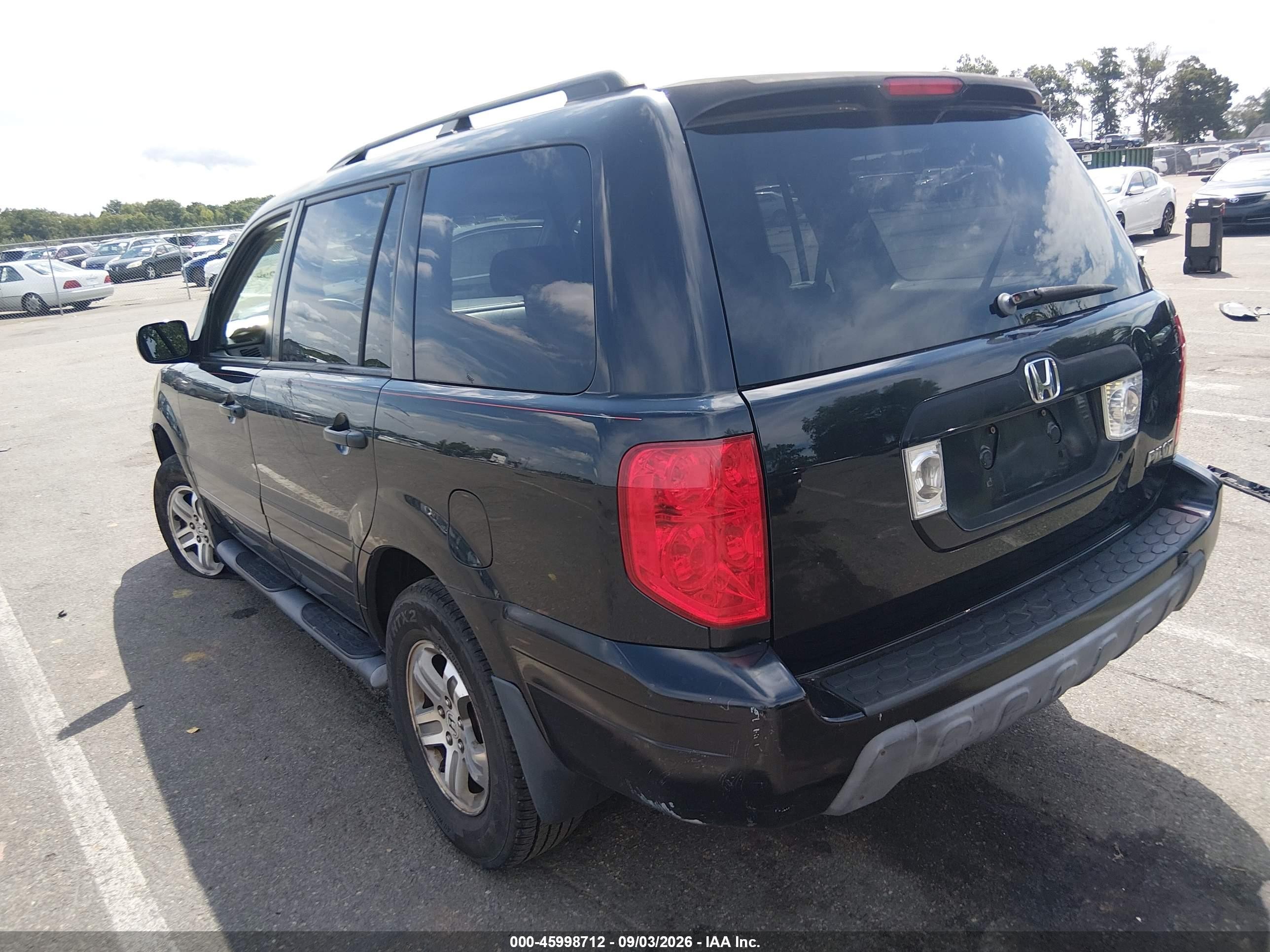 2003 Honda Pilot Ex-l Black vin: 2HKYF18533H512866
