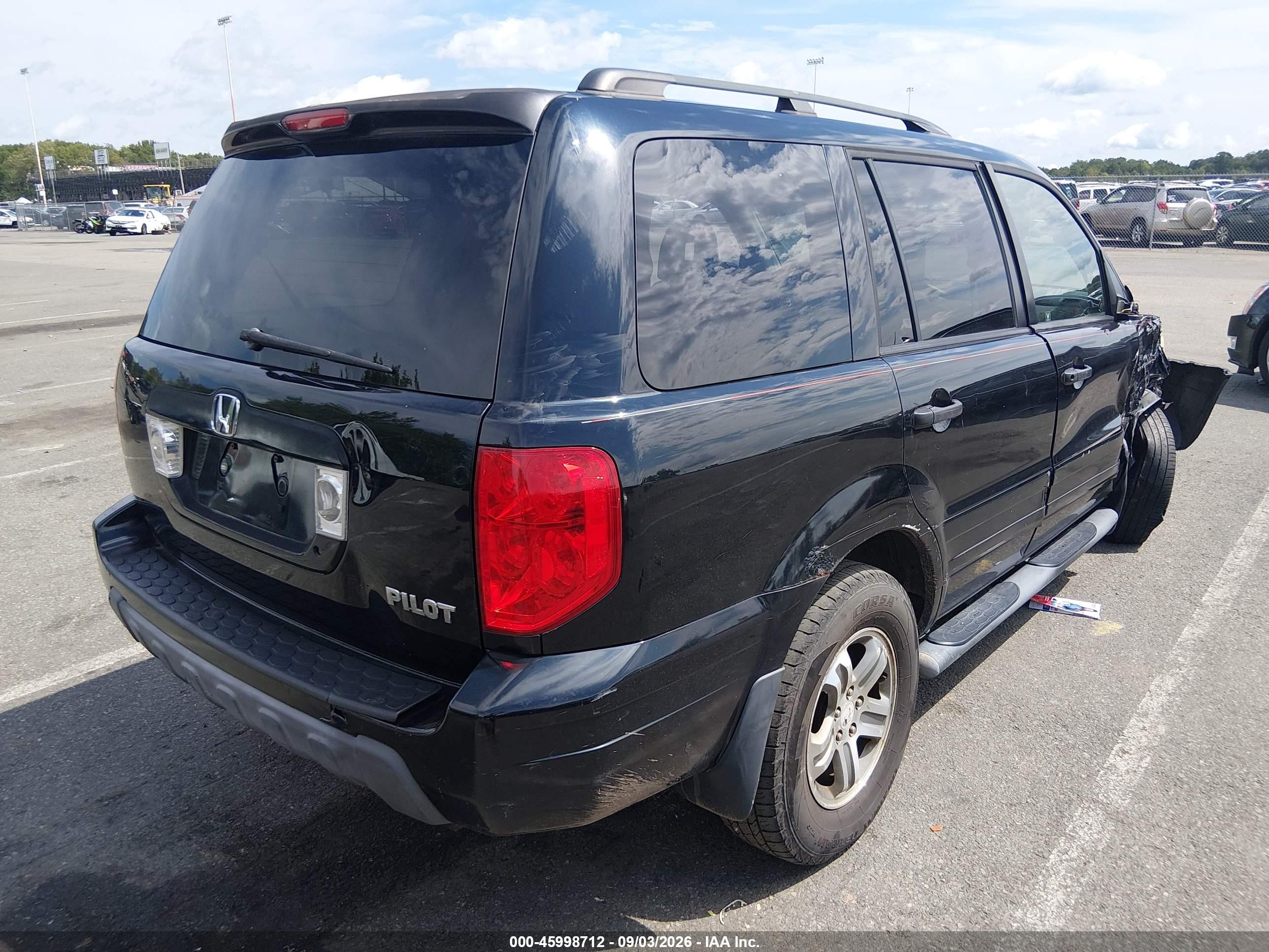 2003 Honda Pilot Ex-l Black vin: 2HKYF18533H512866
