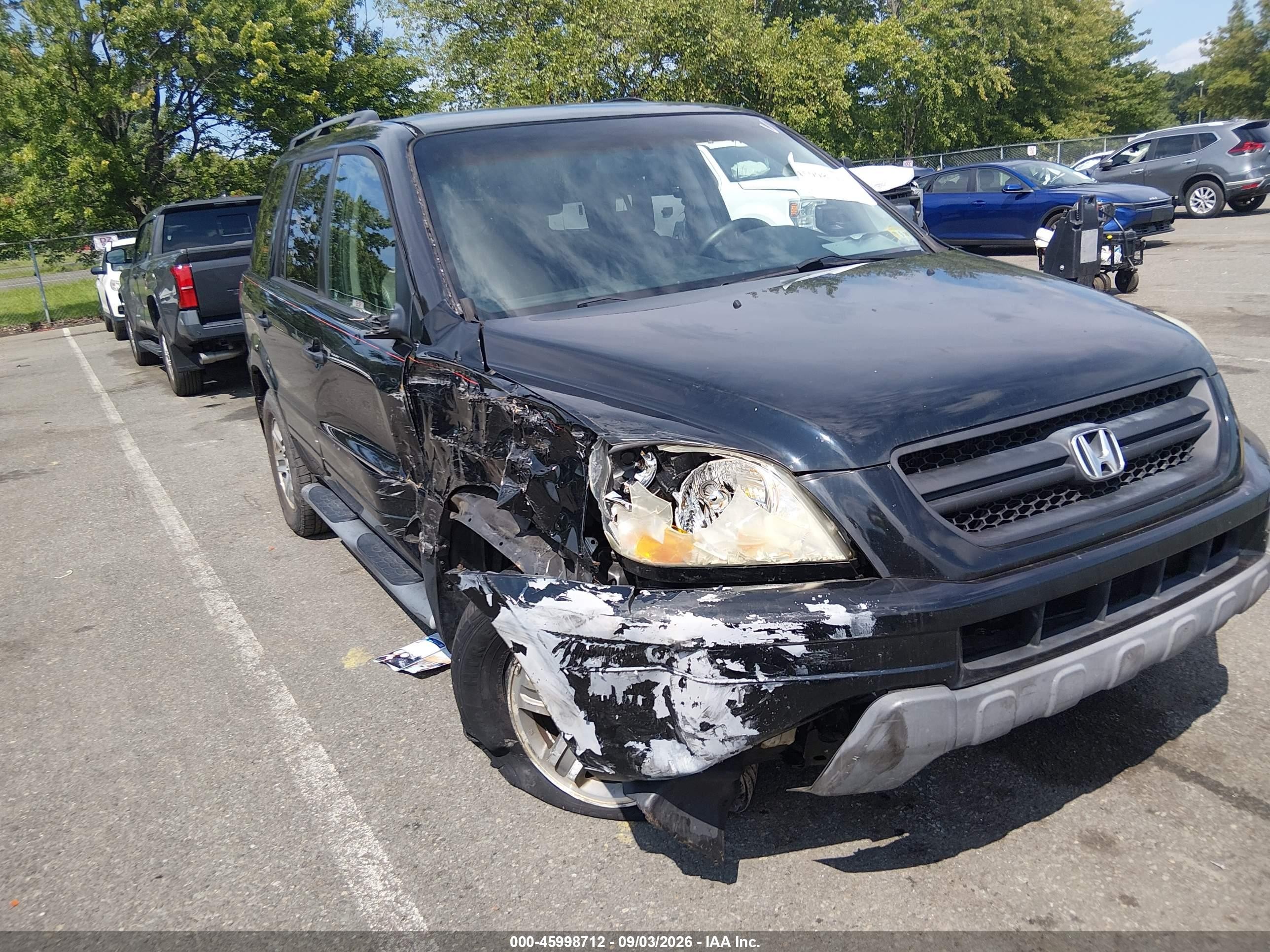 2003 Honda Pilot Ex-l Black vin: 2HKYF18533H512866