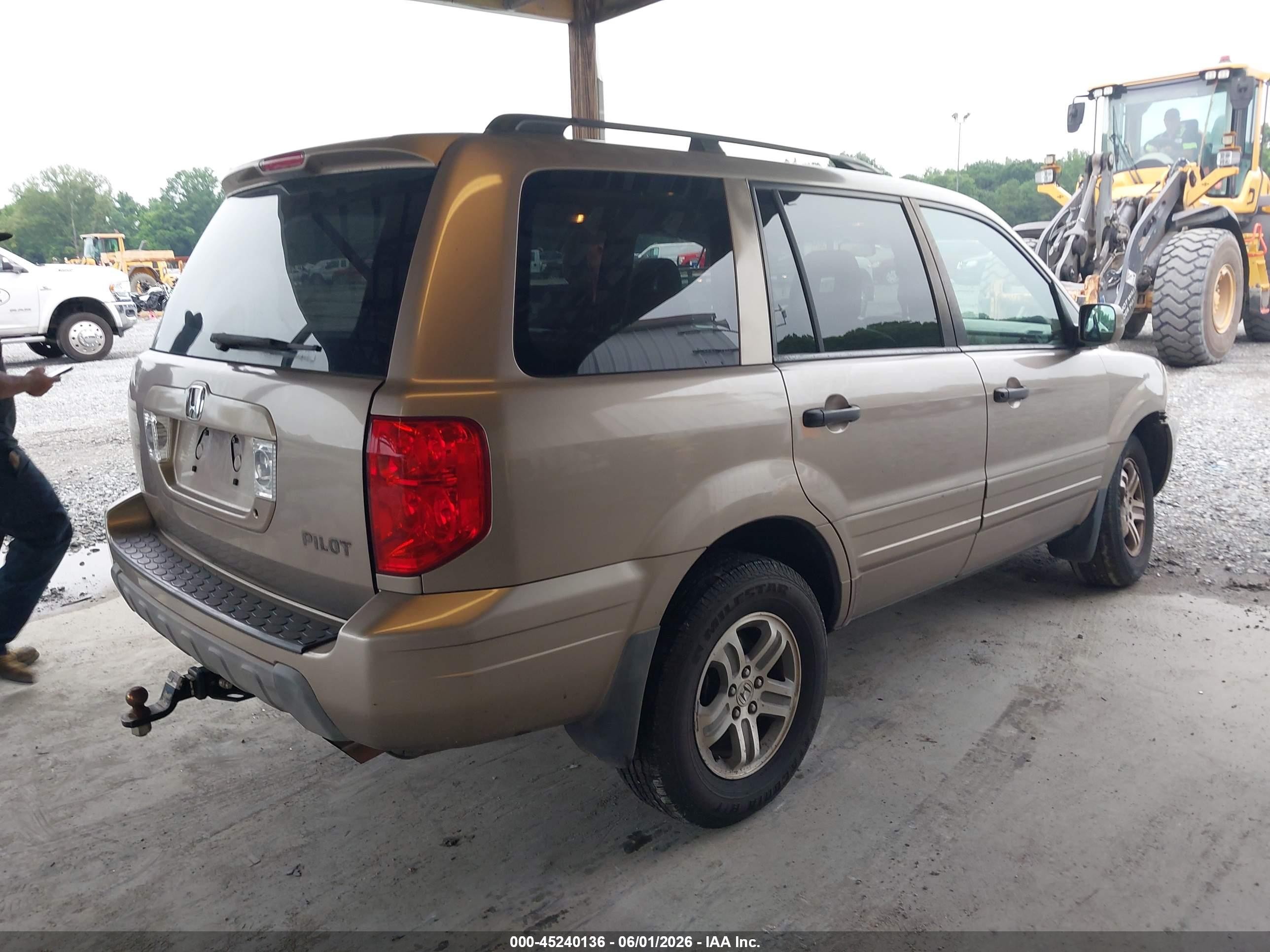 2003 Honda Pilot Ex-l Beige vin: 2HKYF18533H57143 