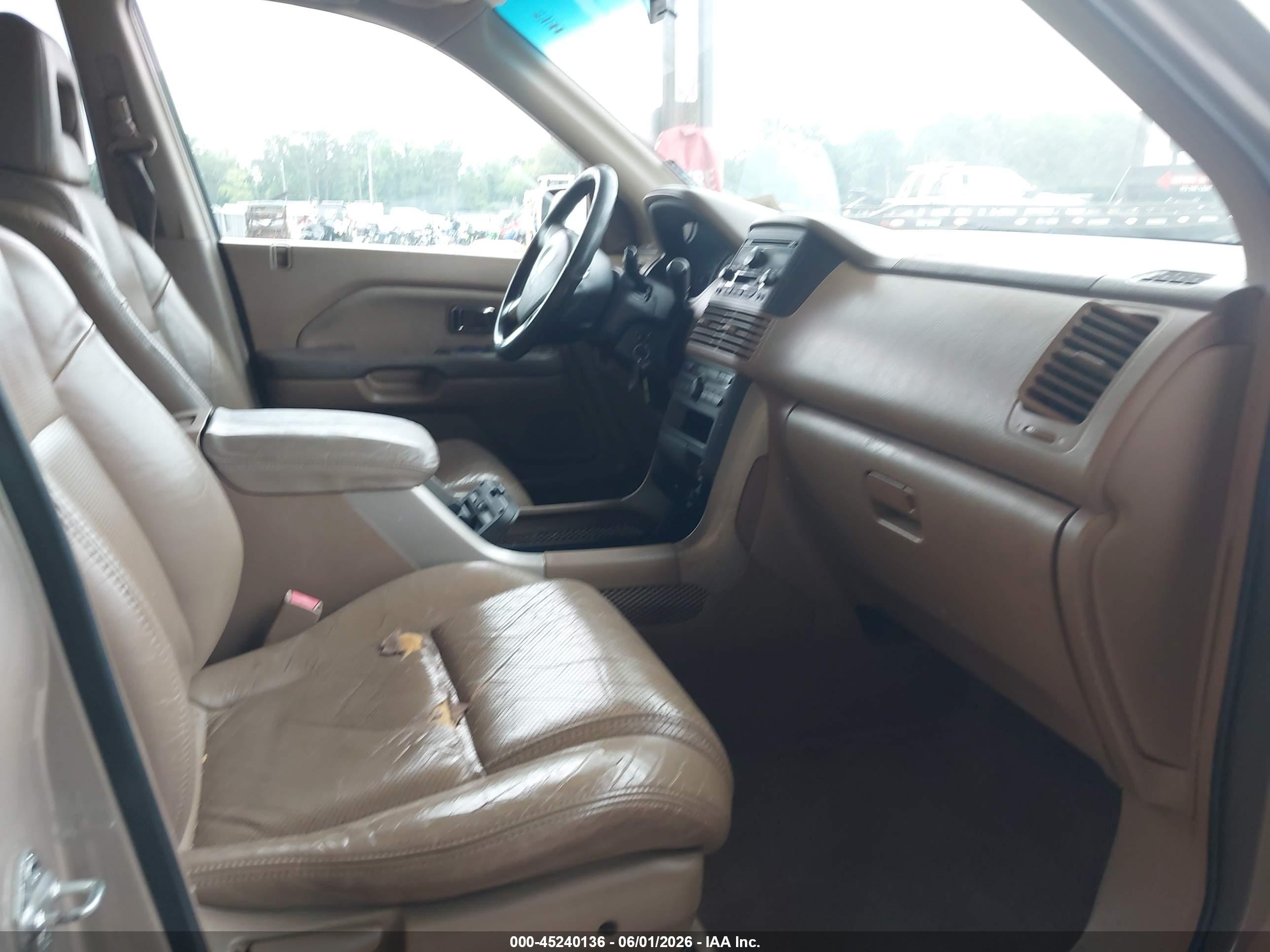 2003 Honda Pilot Ex-l Beige vin: 2HKYF18533H57143 
