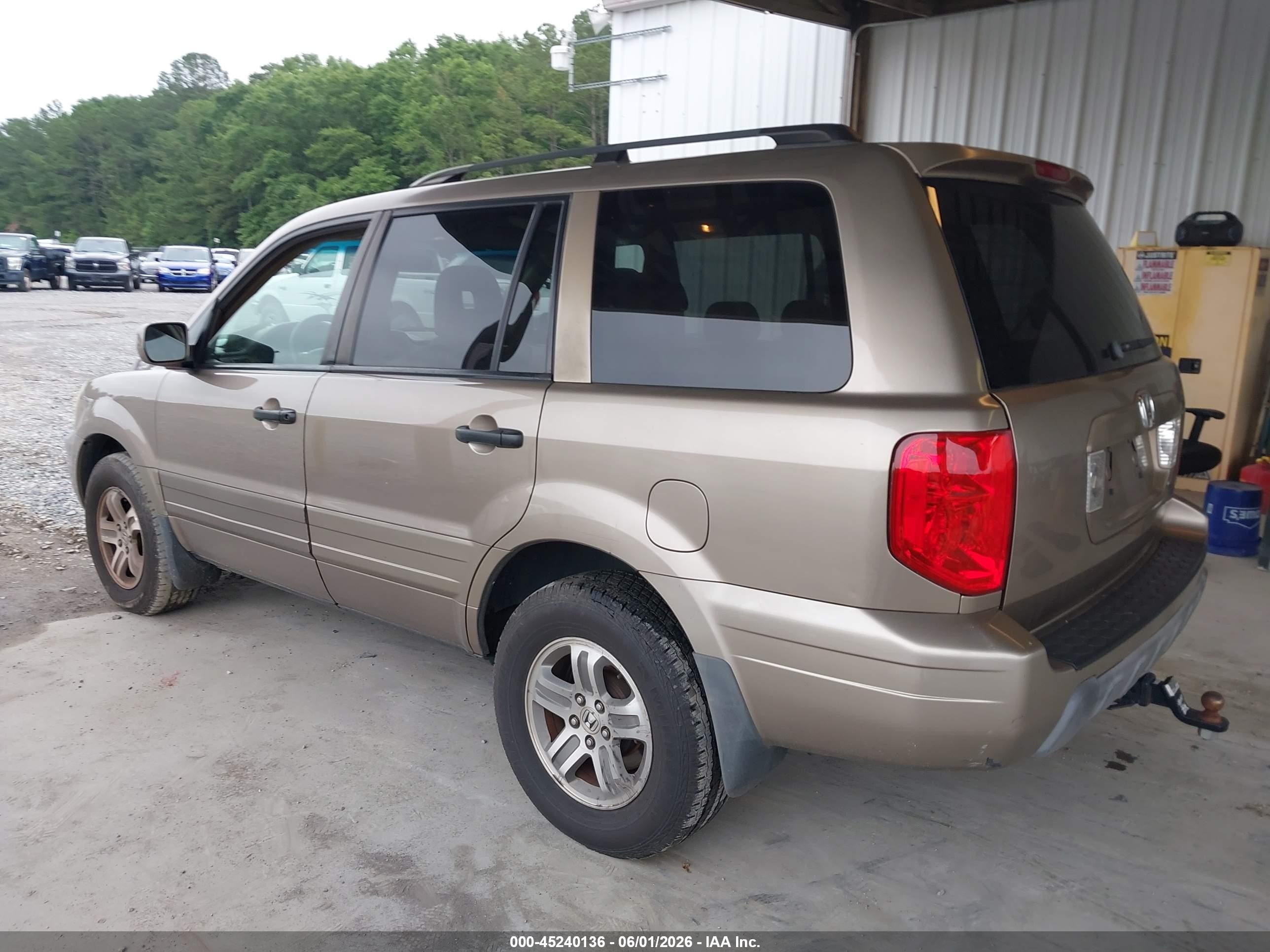 2003 Honda Pilot Ex-l Beige vin: 2HKYF18533H57143 