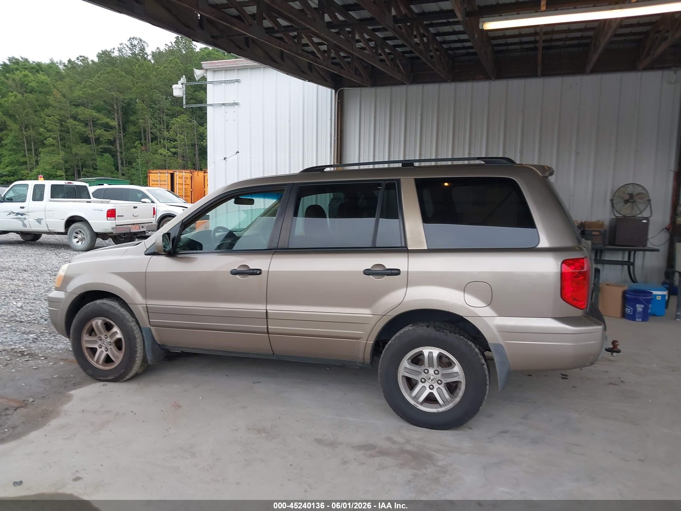 2003 Honda Pilot Ex-l Beige vin: 2HKYF18533H57143 