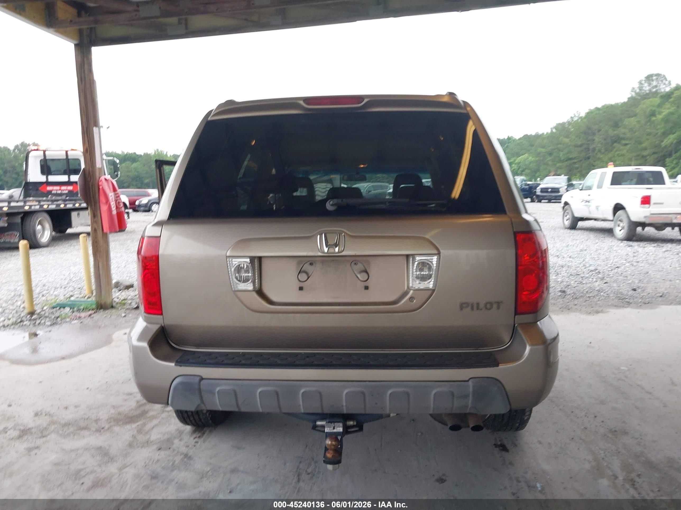 2003 Honda Pilot Ex-l Beige vin: 2HKYF18533H57143 