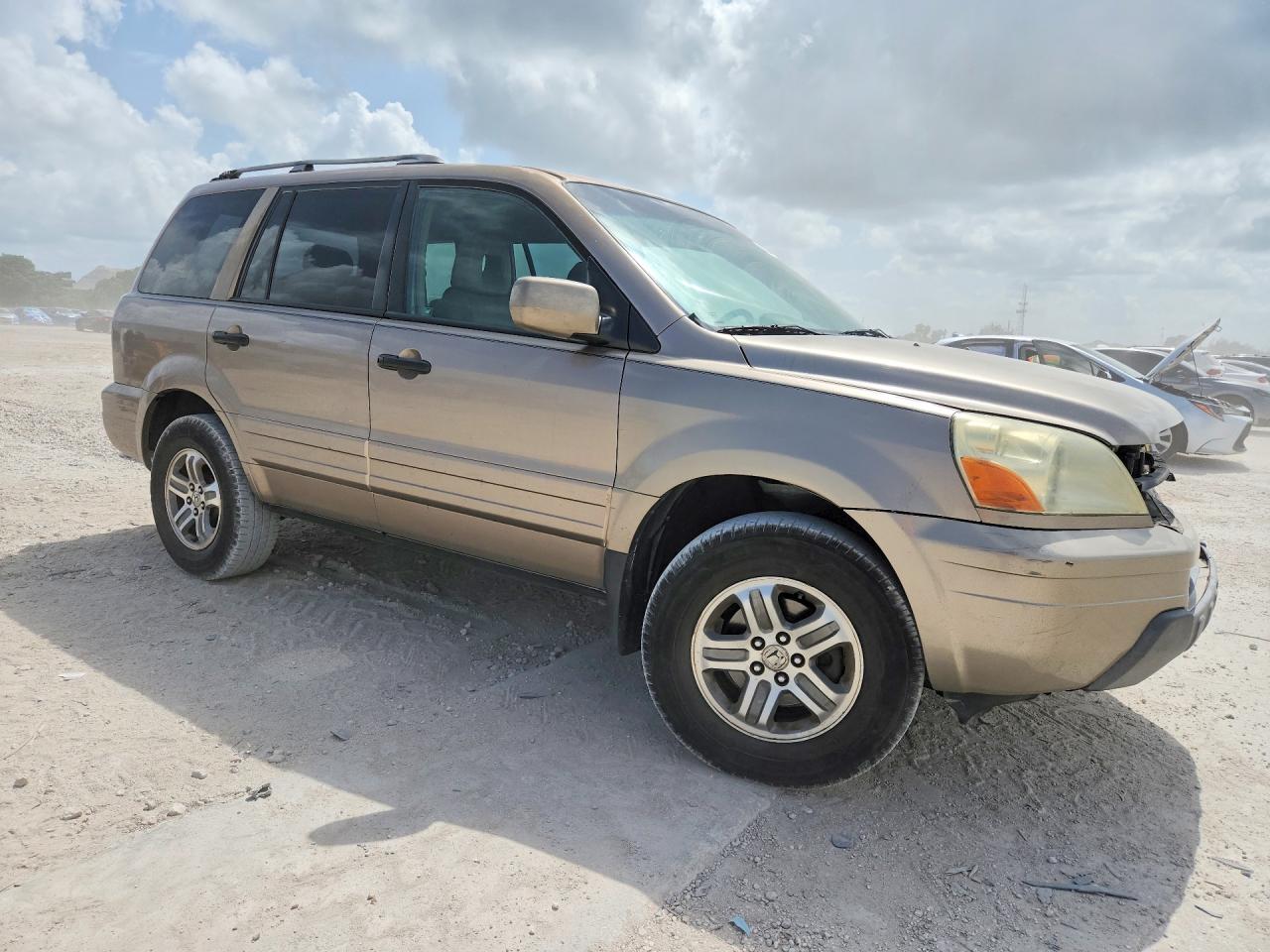 2003 Honda Pilot Exl Желто-коричневый vin: 2HKYF18533H607587